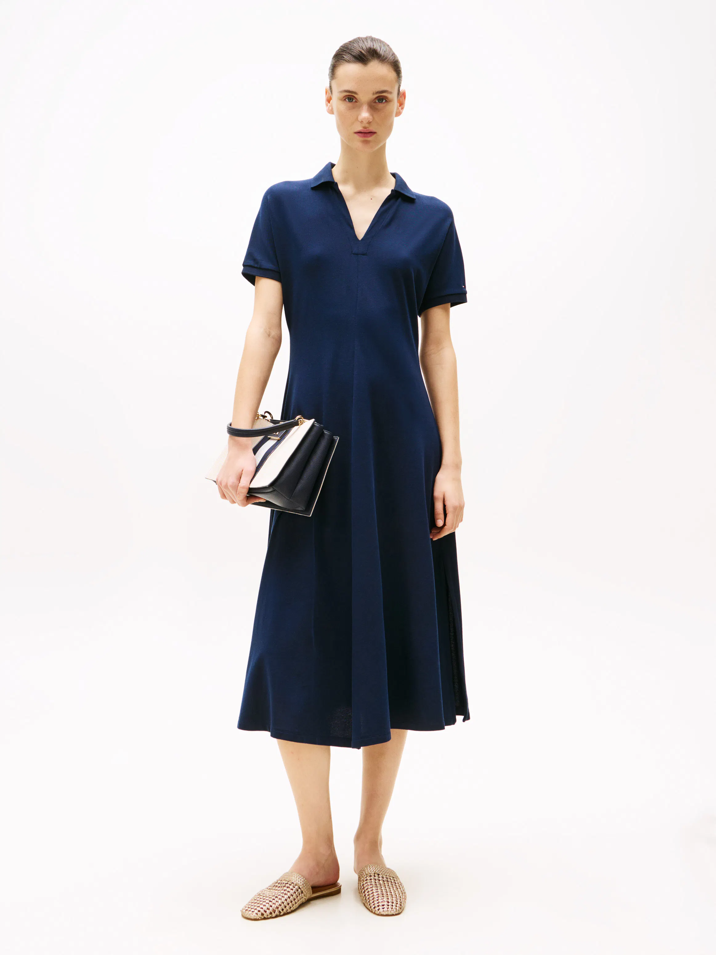 Fit And Flare Midi Polo Dress | Dresses & Skirts | Sportswear Fit And Flare Midi Polo Dress | Dresses & Skirts | Sportswear
