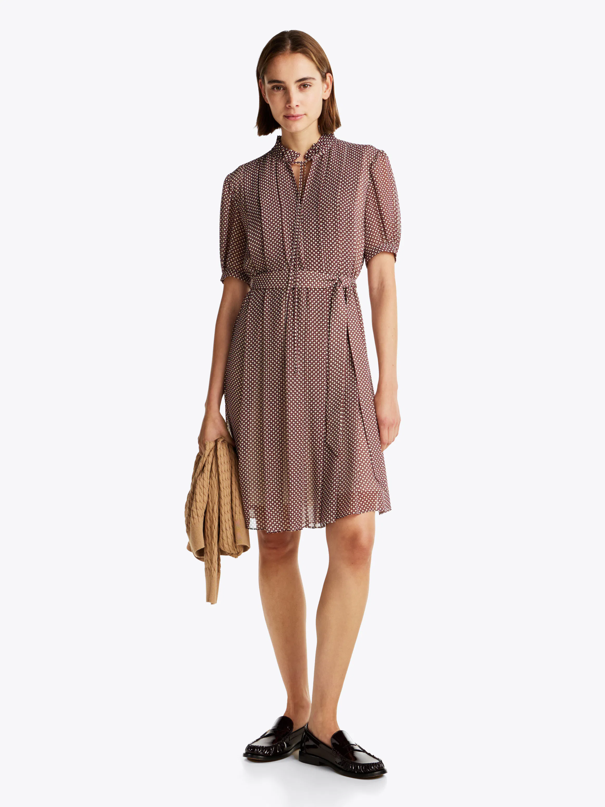 Print Pleated Fit And Flare Dress | Dresses & Skirts | Tommy Hilfiger Print Pleated Fit And Flare Dress | Dresses & Skirts | Tommy Hilfiger