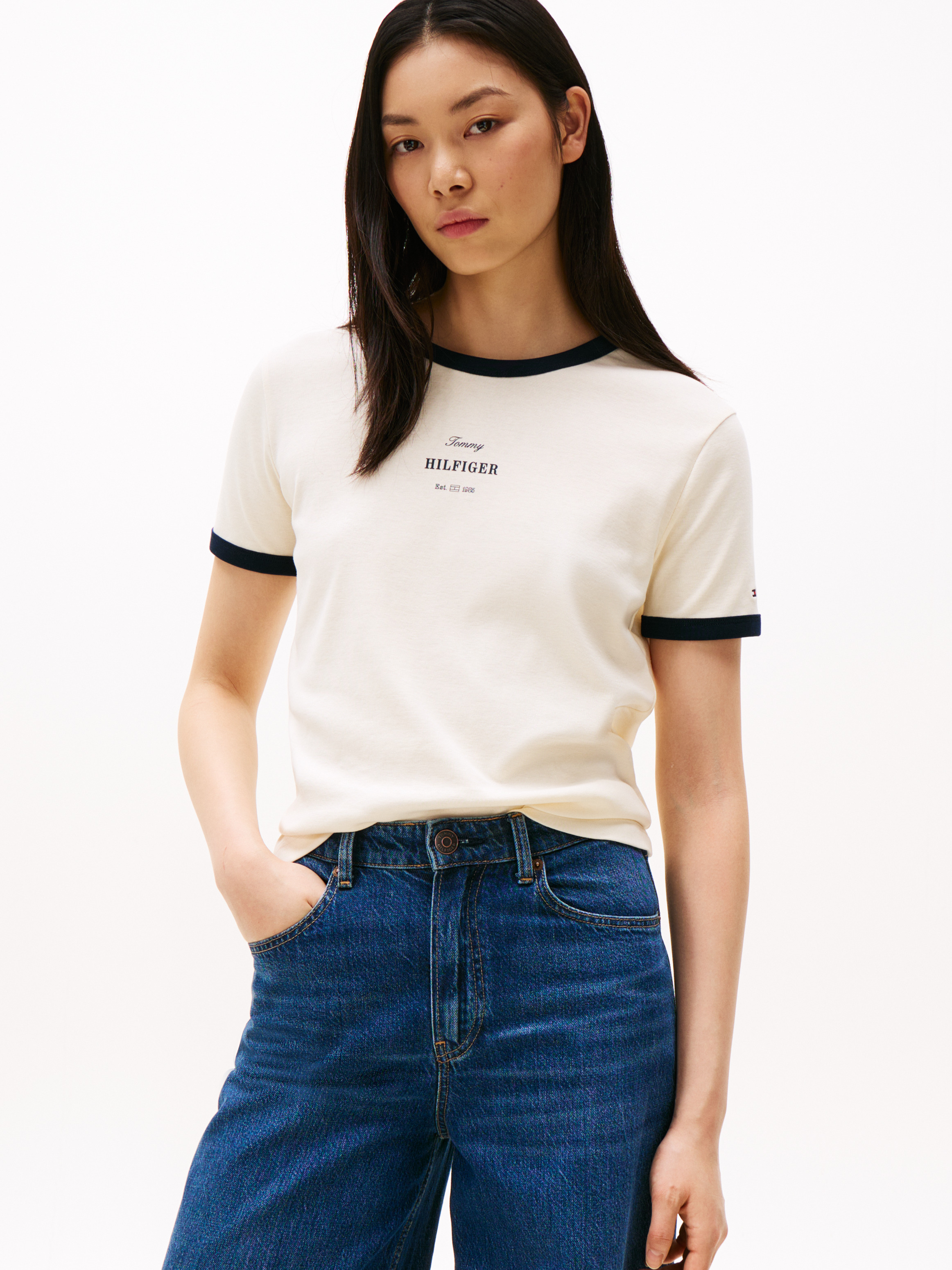 tシャツ OFFLINE contrast trim Tshirt(バックロゴTシャツ) レディース サイドロゴ Tシャツ [全3色] – muta Online Store