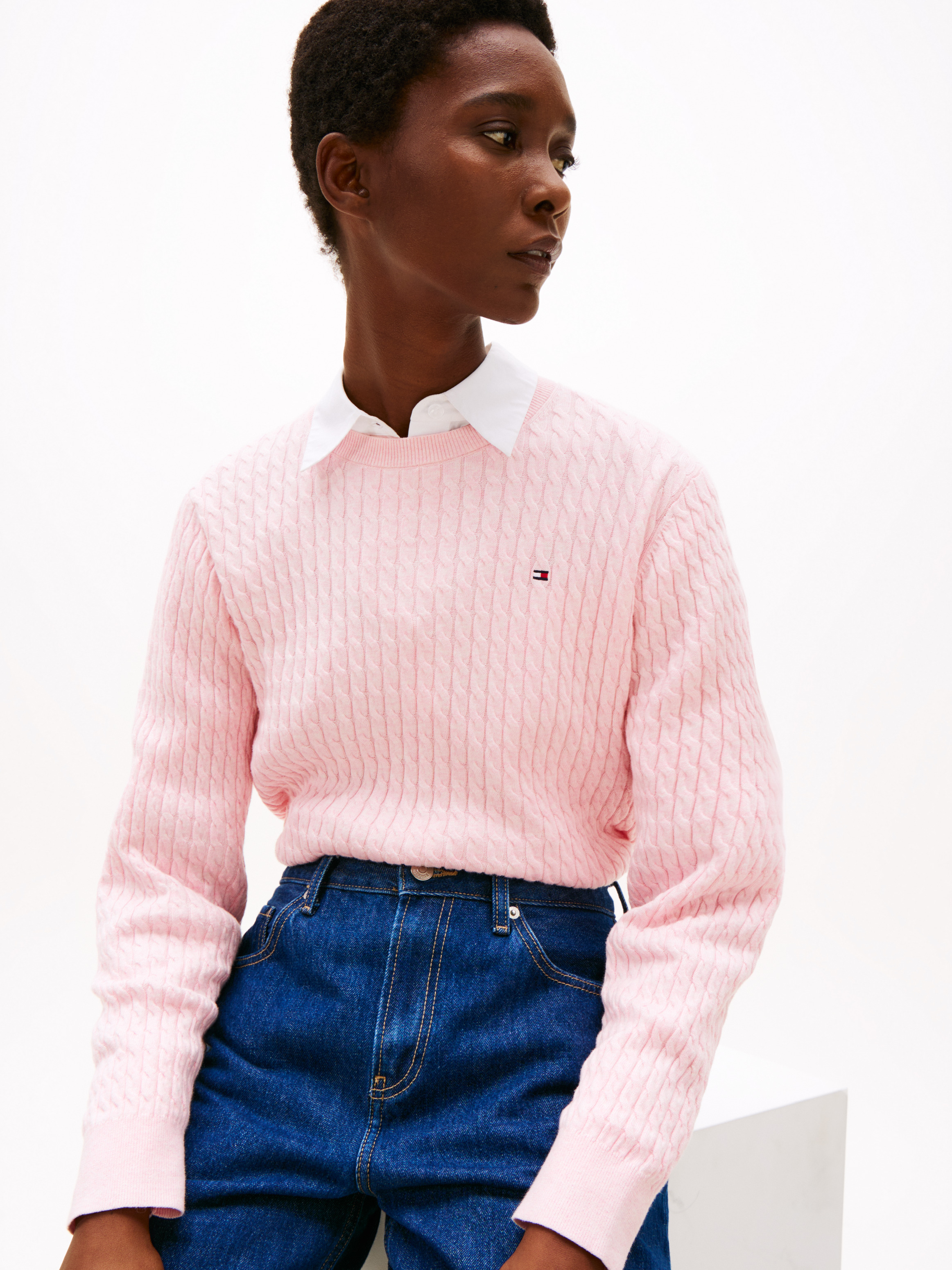 Fine Gauge Cable Knit Jumper | Knitwear | Sportswear