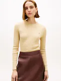 Fine Gauge Cable Knit Jumper