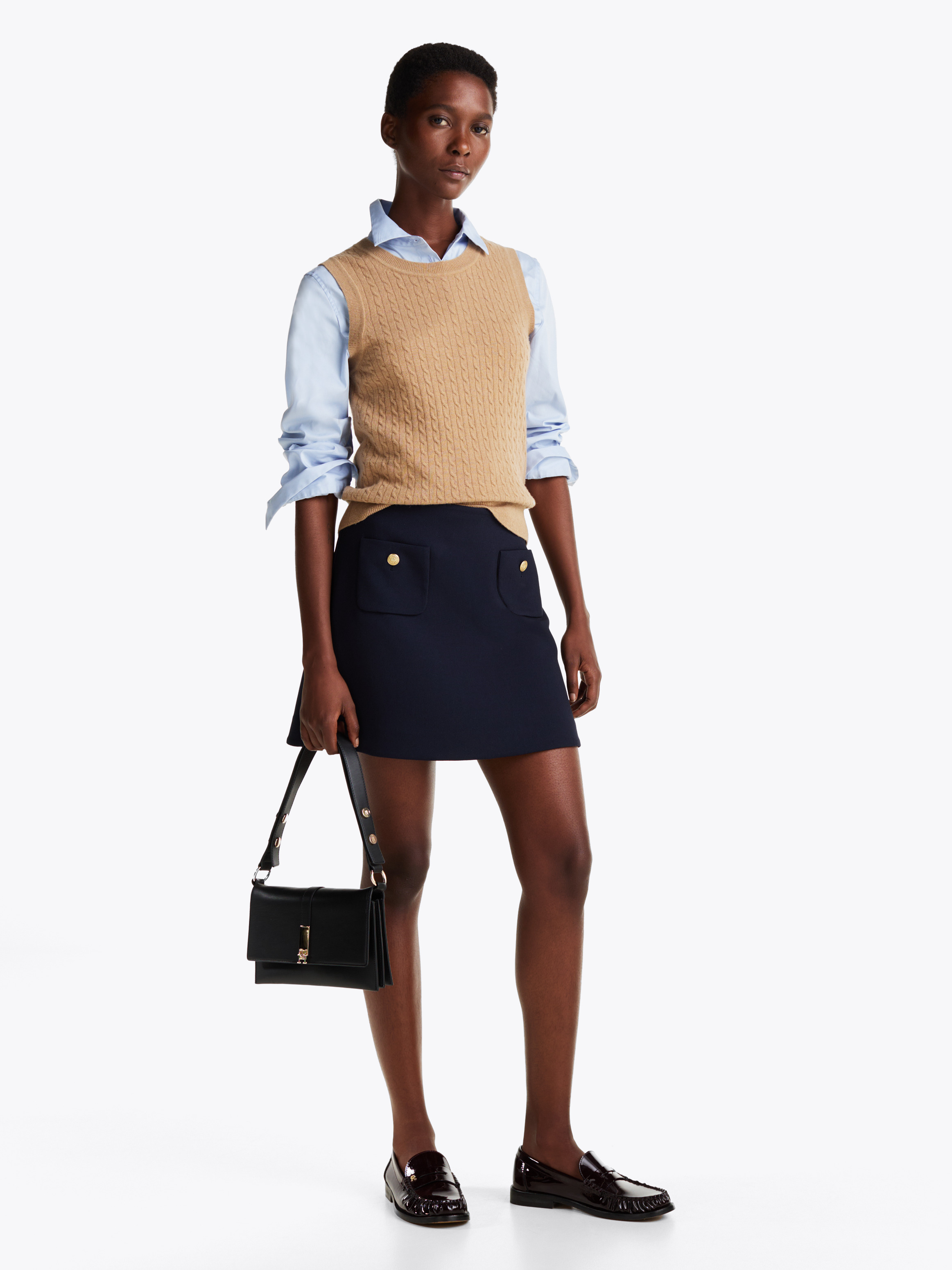 Button Pocket Mini Skirt Dresses Skirts Tommy Hilfiger