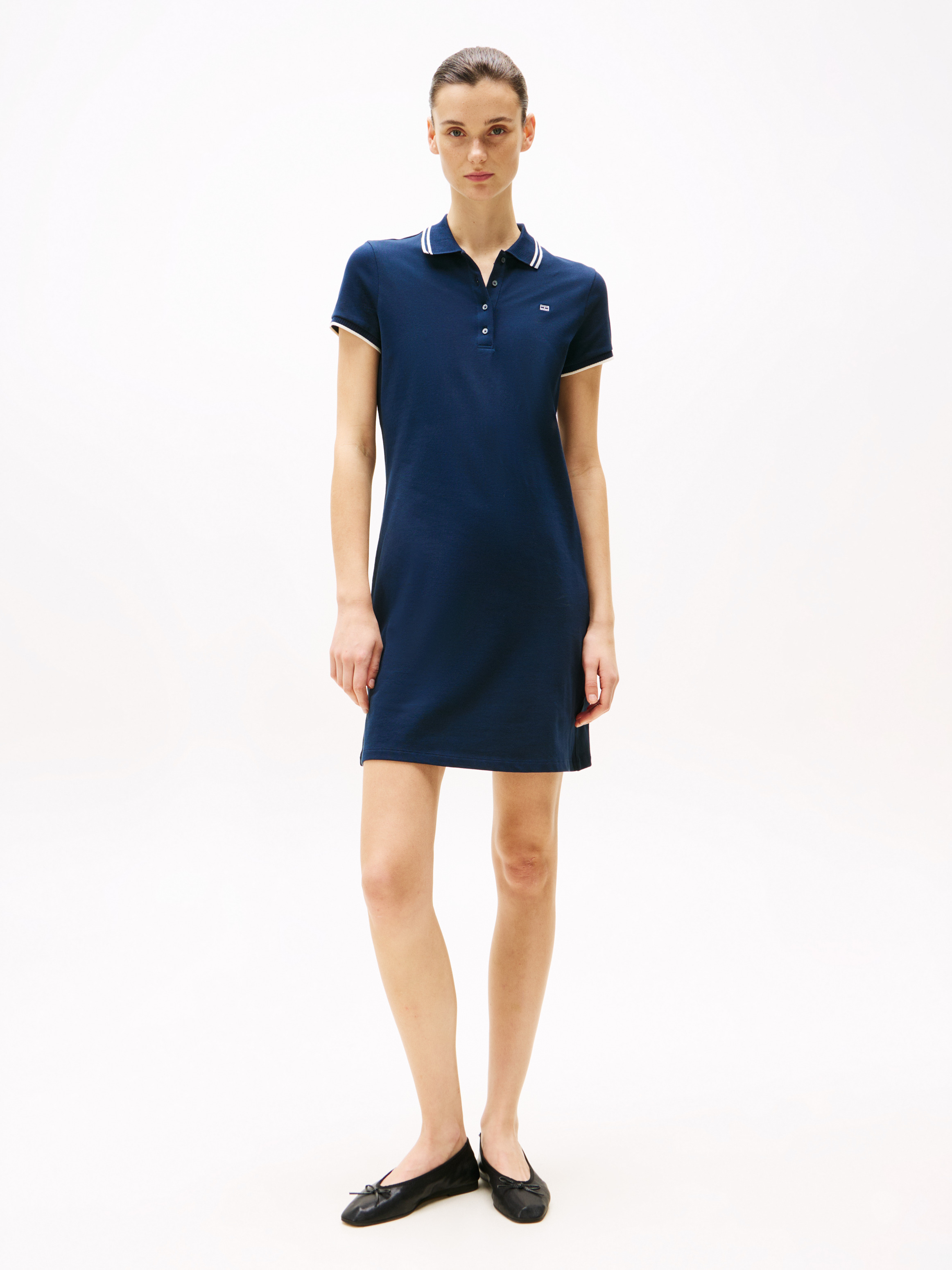 Ribbed Slim Polo Mini Dress | Dresses & Skirts | Tommy Jeans