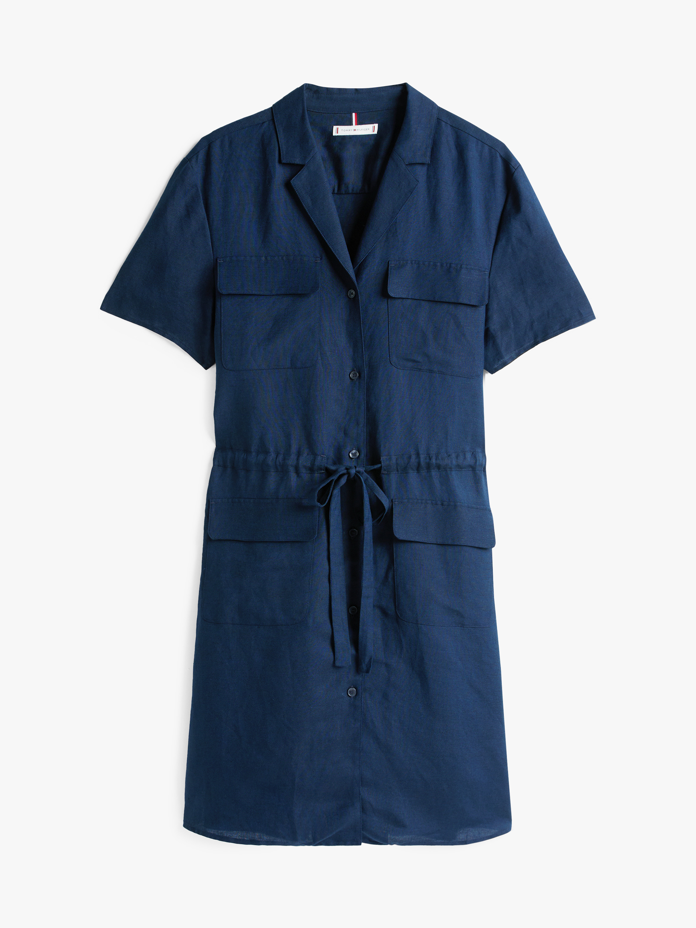 Linen Blend Mini Shirt Dress | Dresses & Skirts | Sportswear