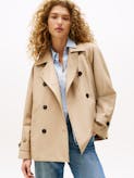 Water Repellent Short Trench Coat