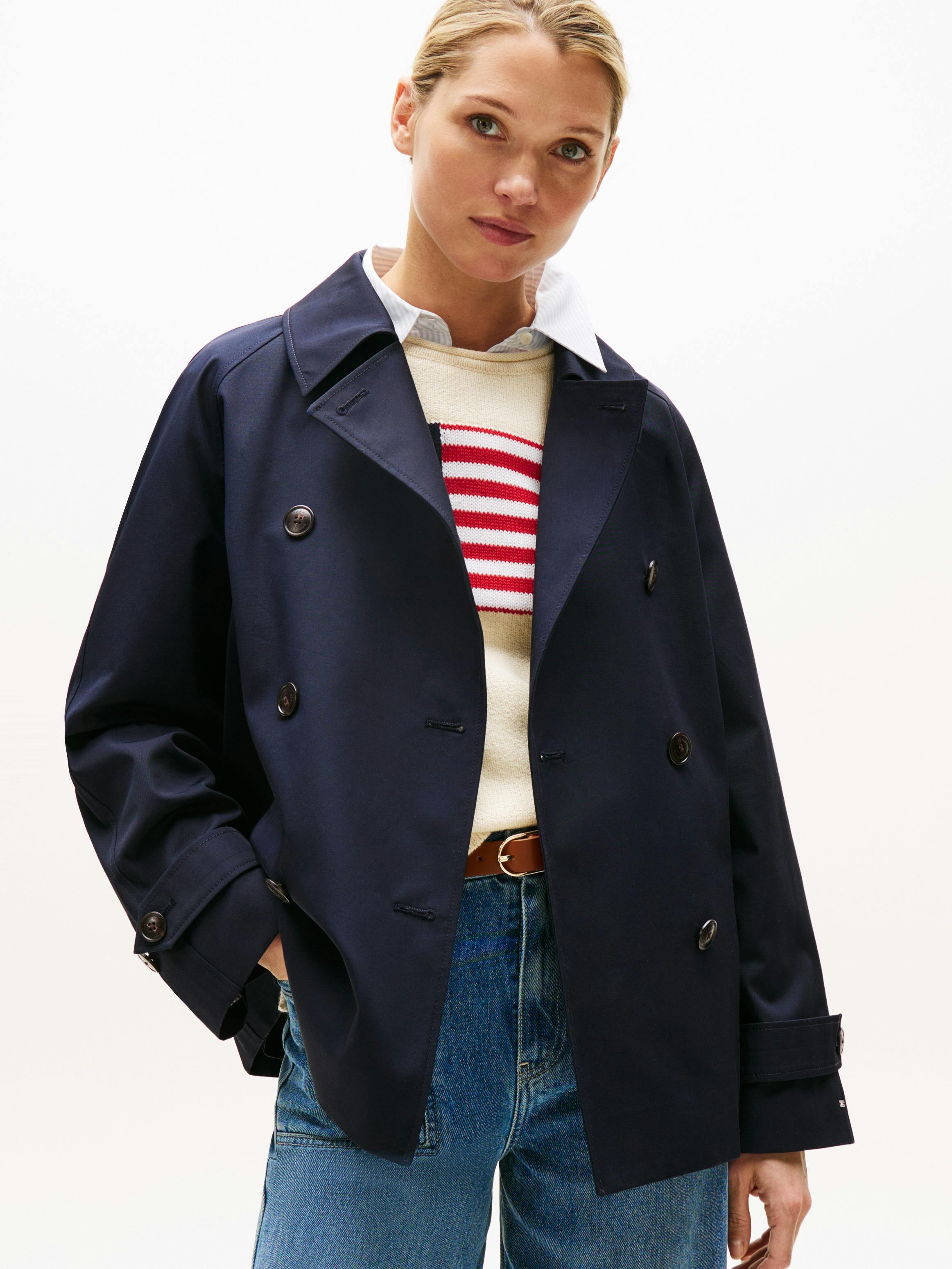 Water Repellent Short Trench Coat Coats Jackets Tommy Hilfiger