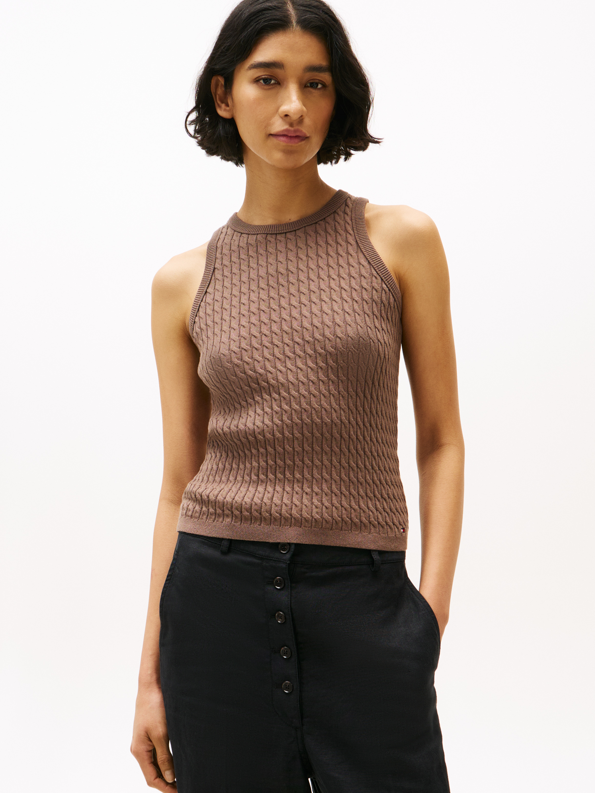 Gold Button Crew Neck T-Shirt | T-Shirts | Tommy Hilfiger