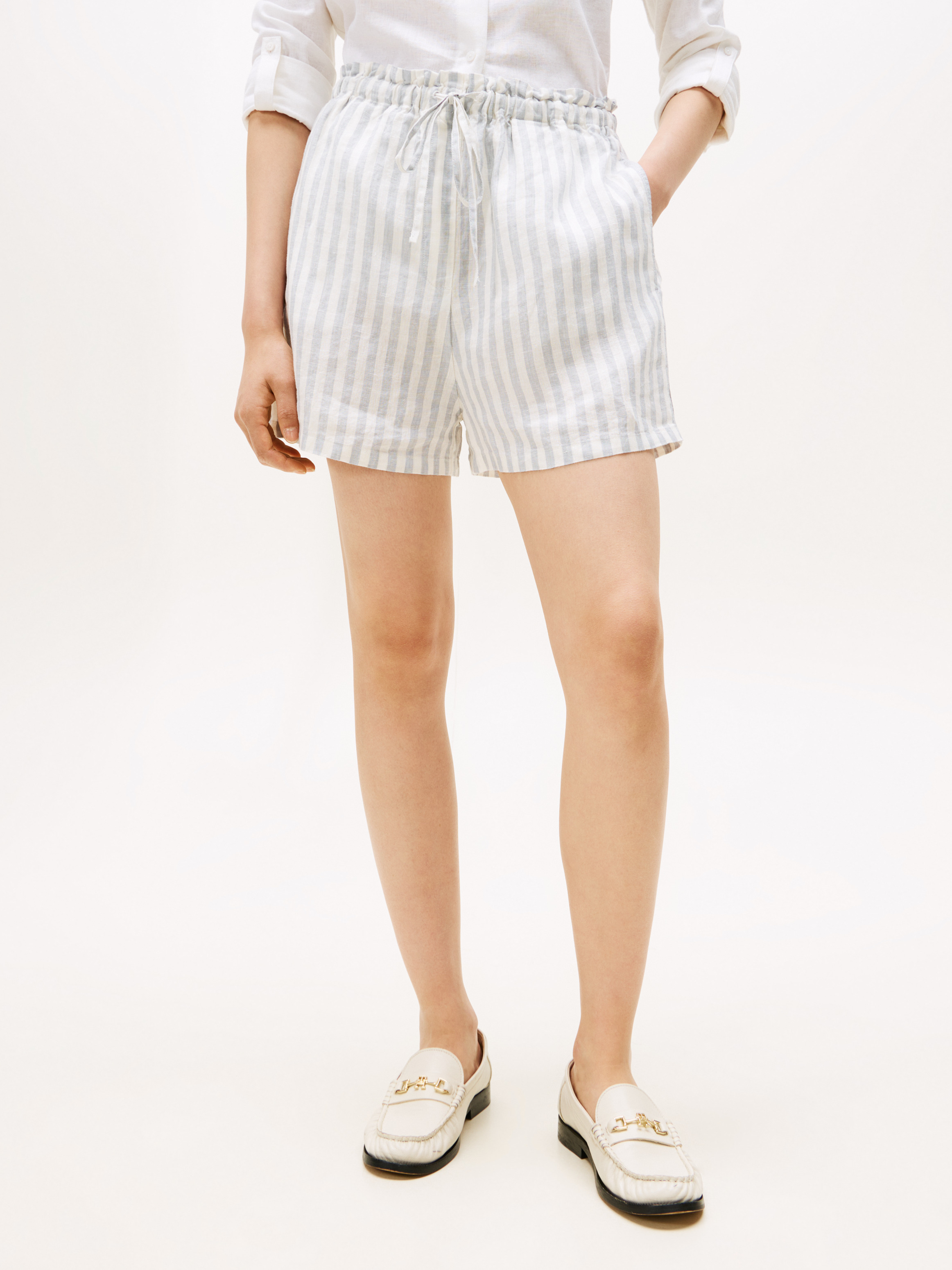 Pure Linen Wide Leg Shorts
