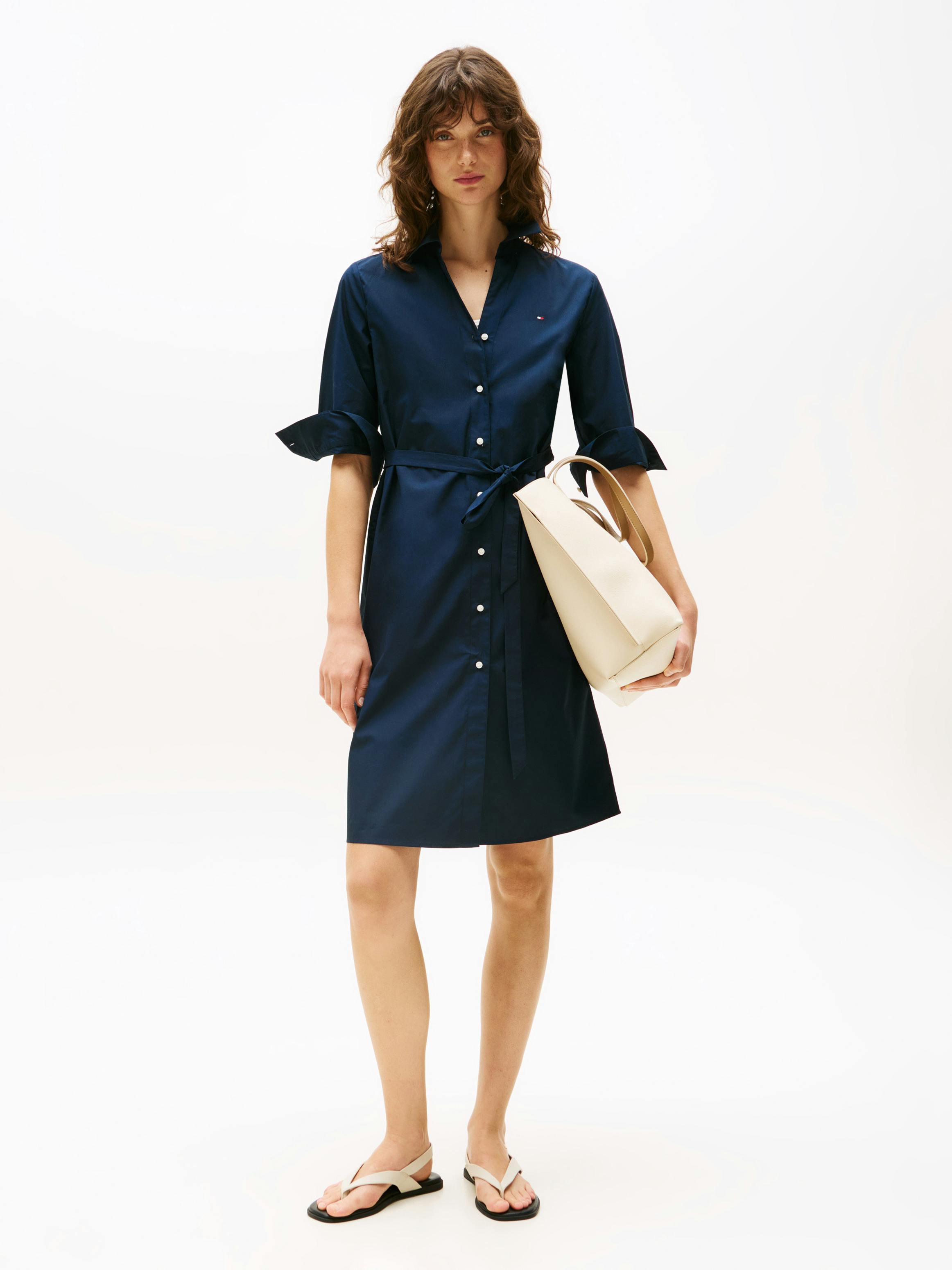 3/4 Sleeve Shirt Dress | Dresses | Tommy Hilfiger 3/4 Sleeve Shirt Dress | Dresses | Tommy Hilfiger