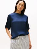 Relaxed Fit Sateen T-Shirt