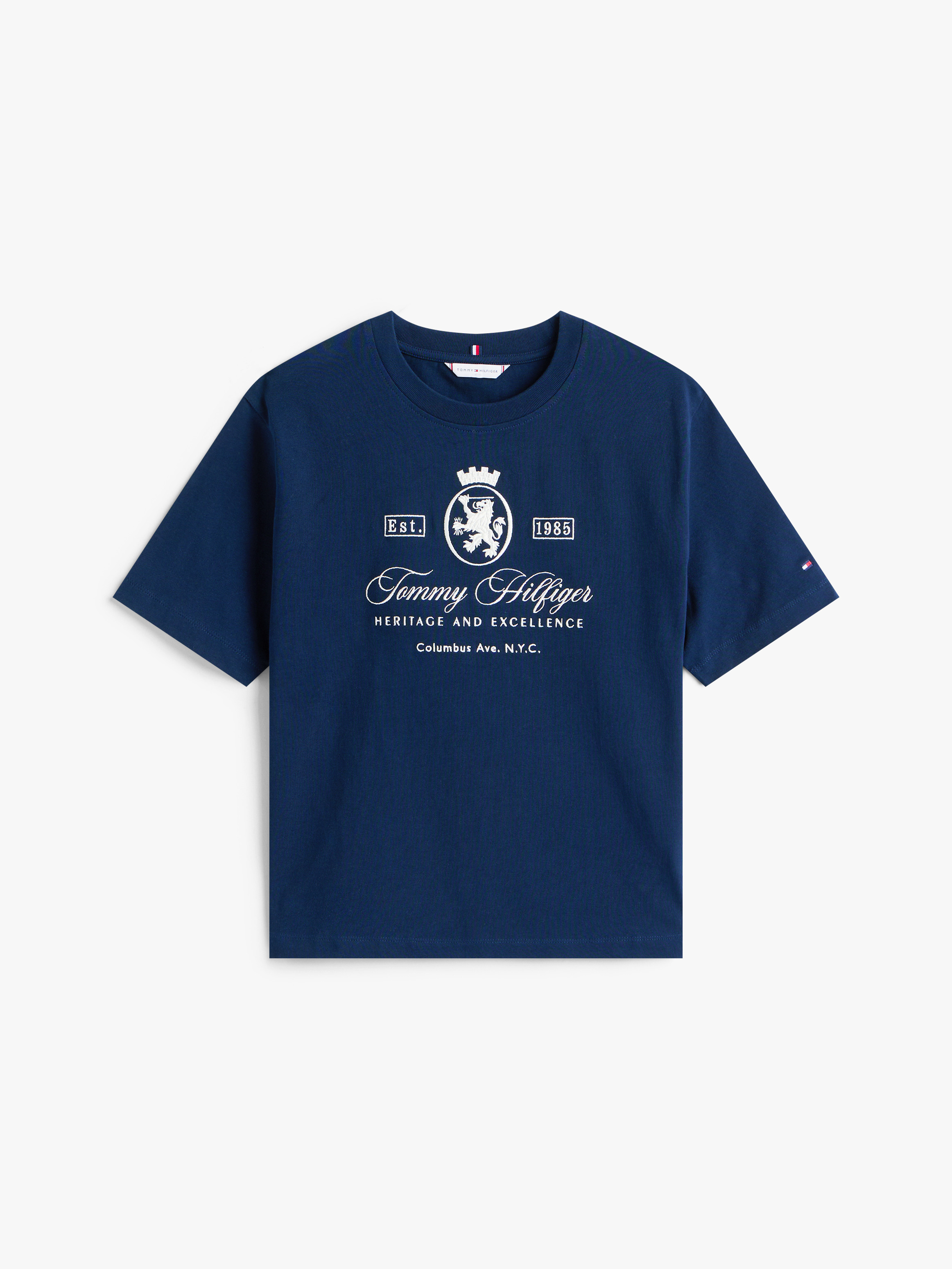 TH Crest Embroidery Relaxed T-Shirt | T-Shirts | Tommy Hilfiger