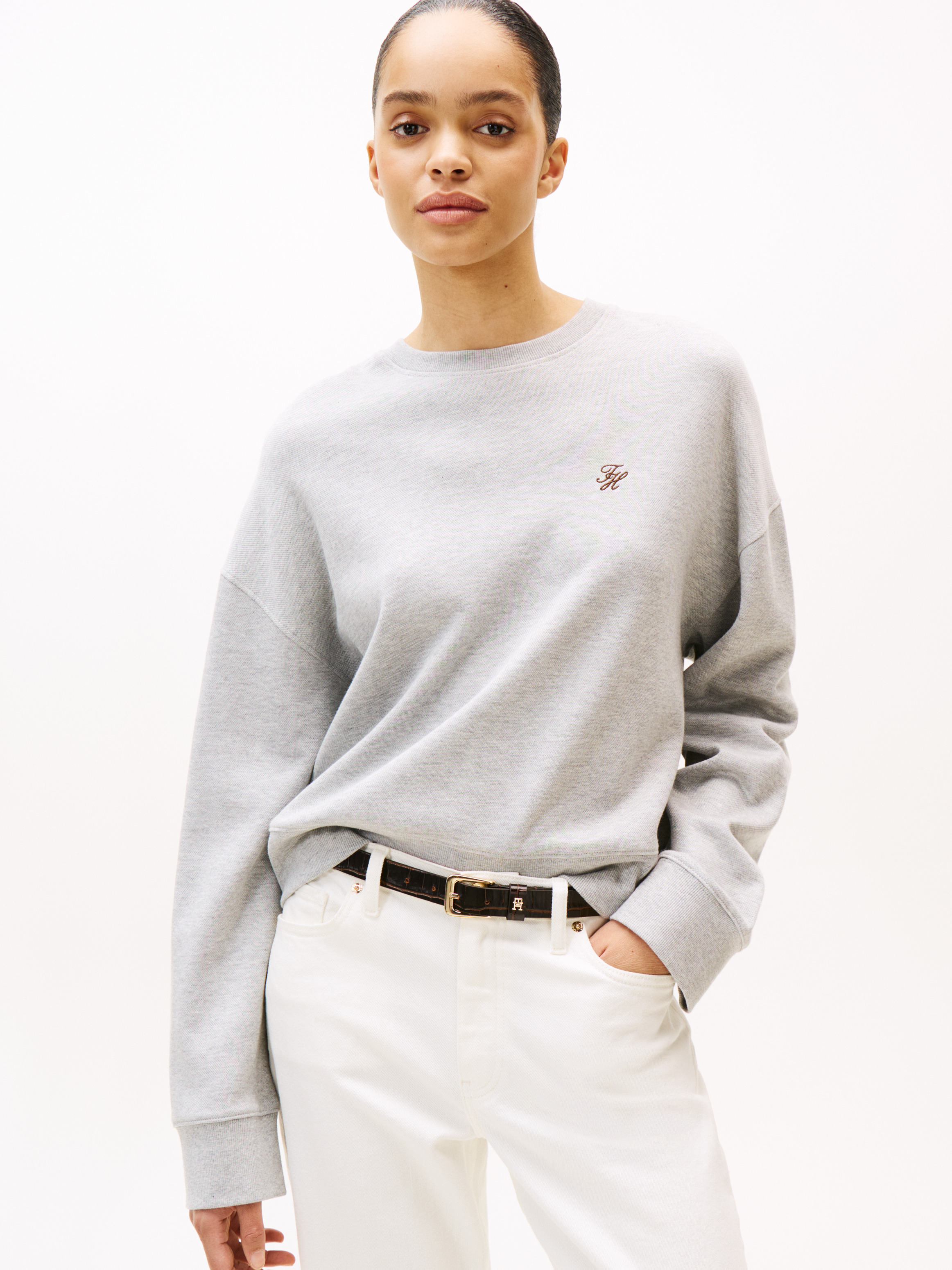 Script Logo Pique Sweatshirt