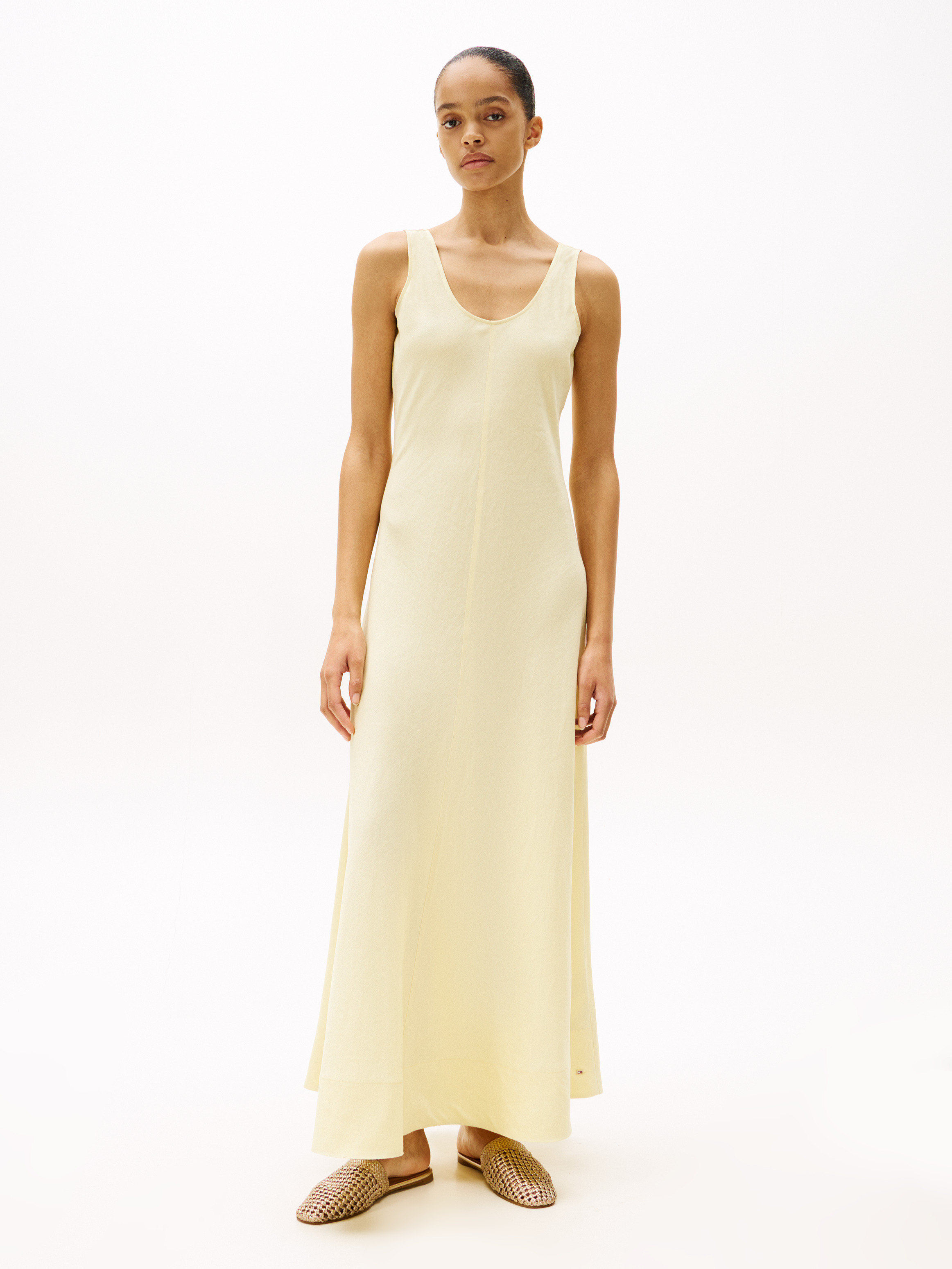 Linen Blend Maxi Dress