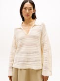 Crochet Oversized Polo Jumper