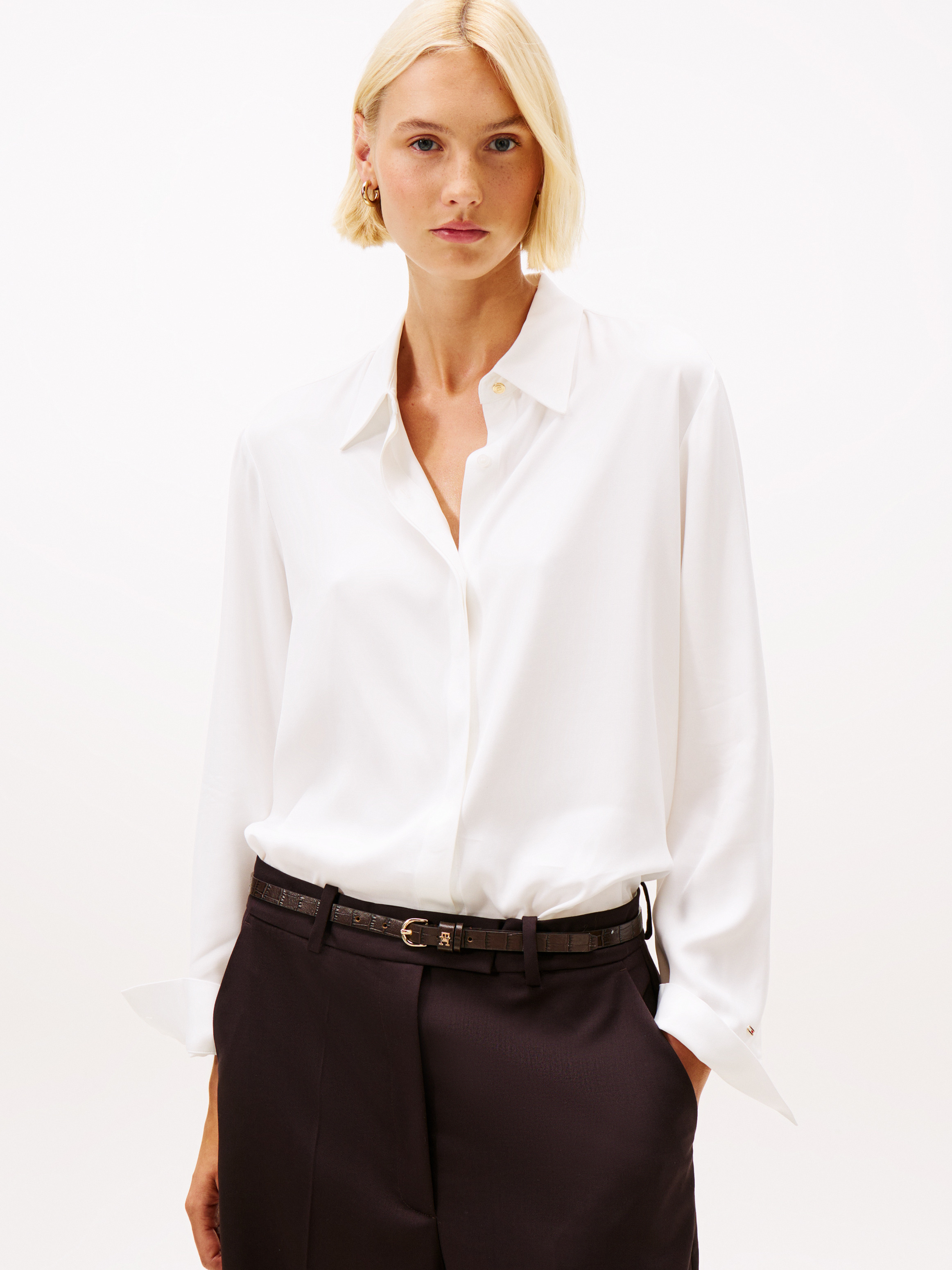 Regular Fit Concealed Placket Shirt