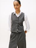 Relaxed Fit Pinstripe Waistcoat