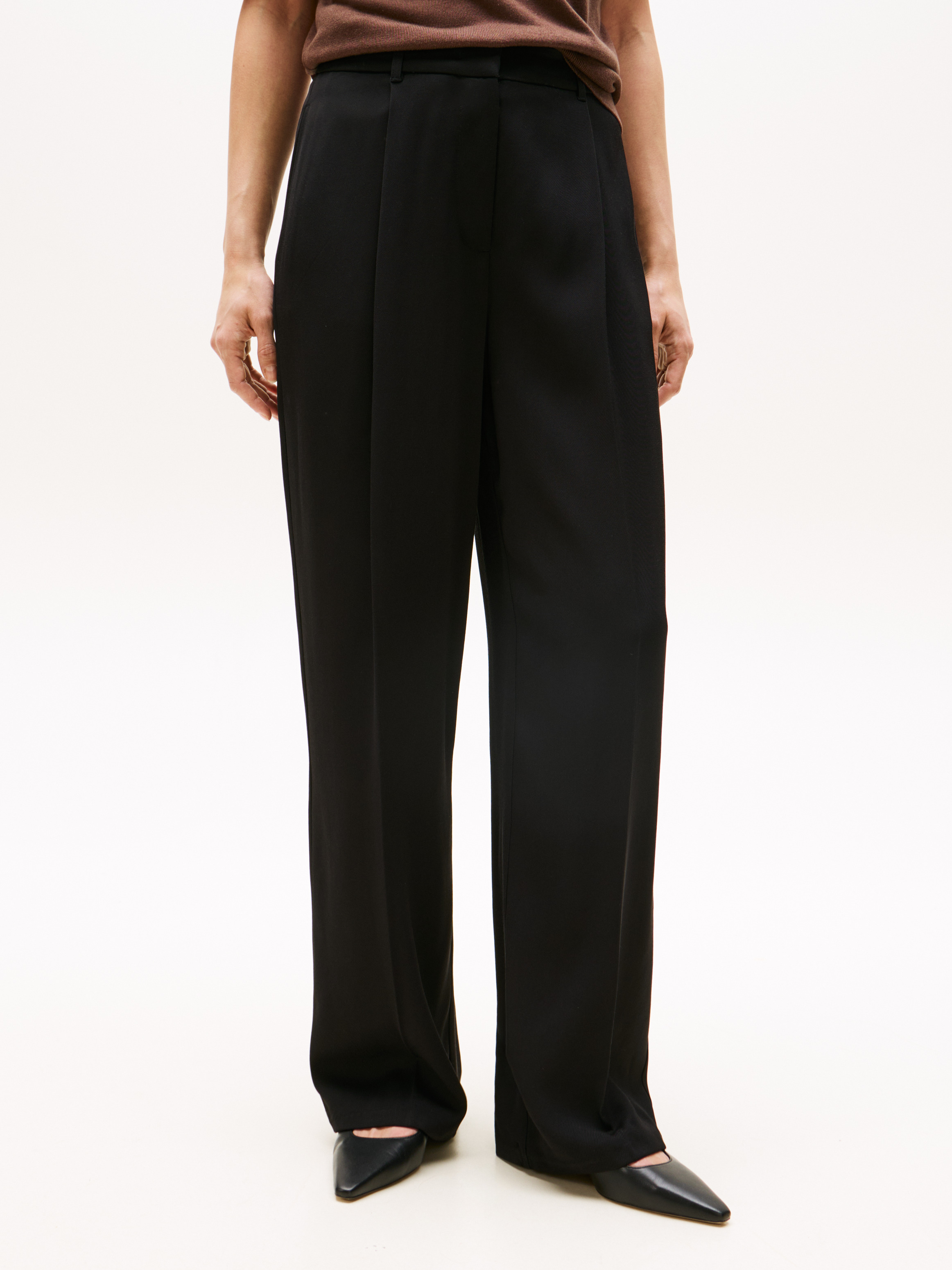 Twill Relaxed Straight Pants