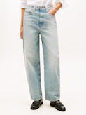 Mid Rise Relaxed Barrel Leg Jeans