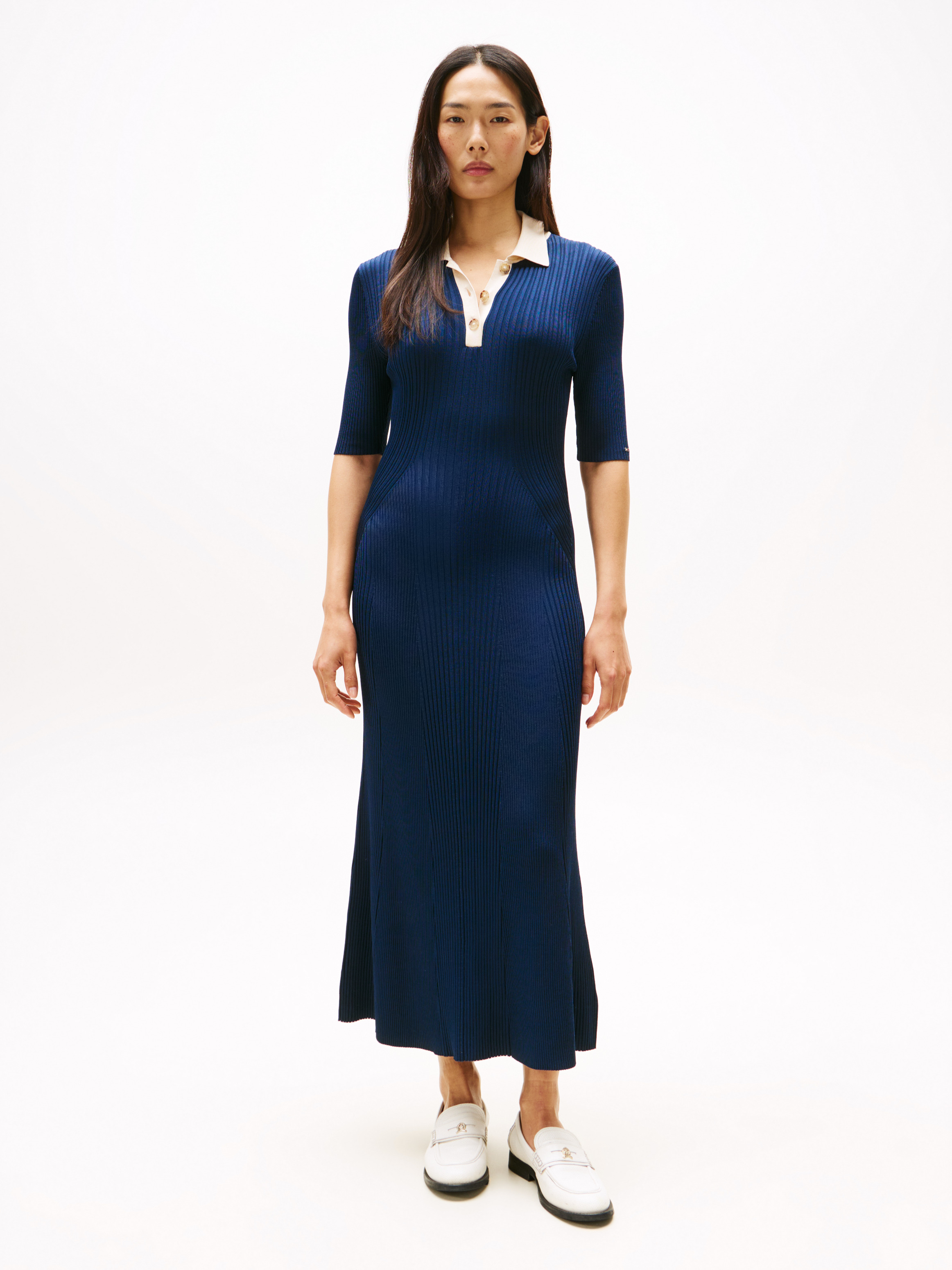 1985 Collection Ribbed Midi Polo Dress | Dresses & Jumpsuits