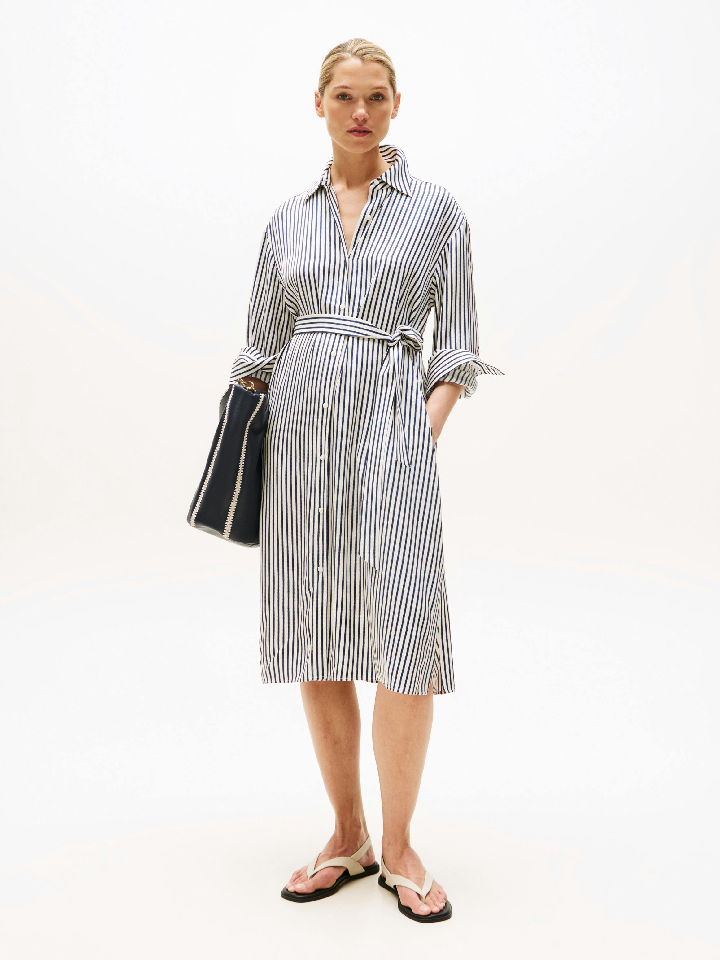 Twill Midi Shirt Dress