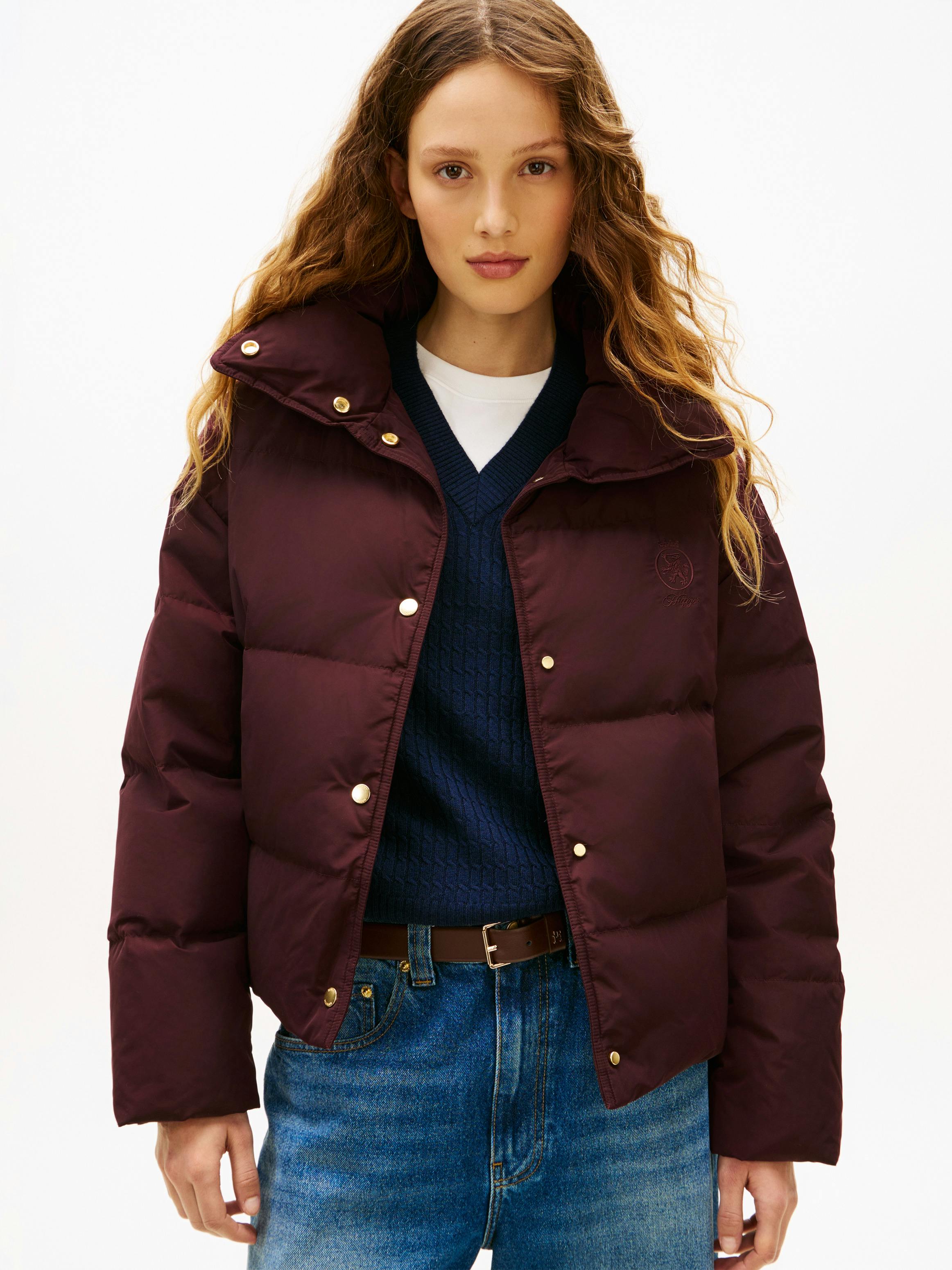 Crest Embroidery Down Puffer Jacket | Coats & Jackets | Tommy Hilfiger