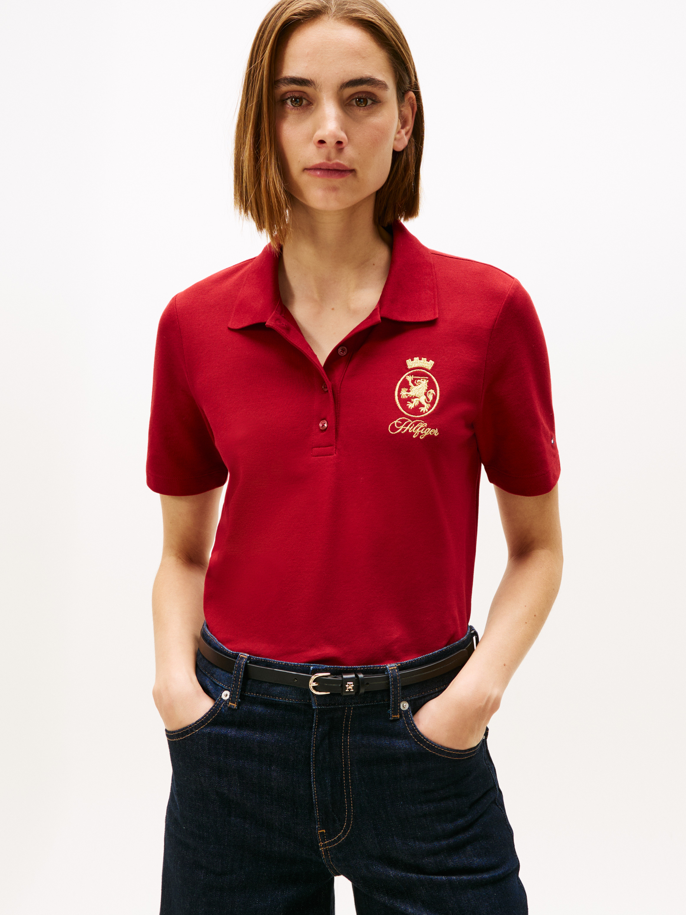 Crest Embroidery Regular Fit Polo Shirt