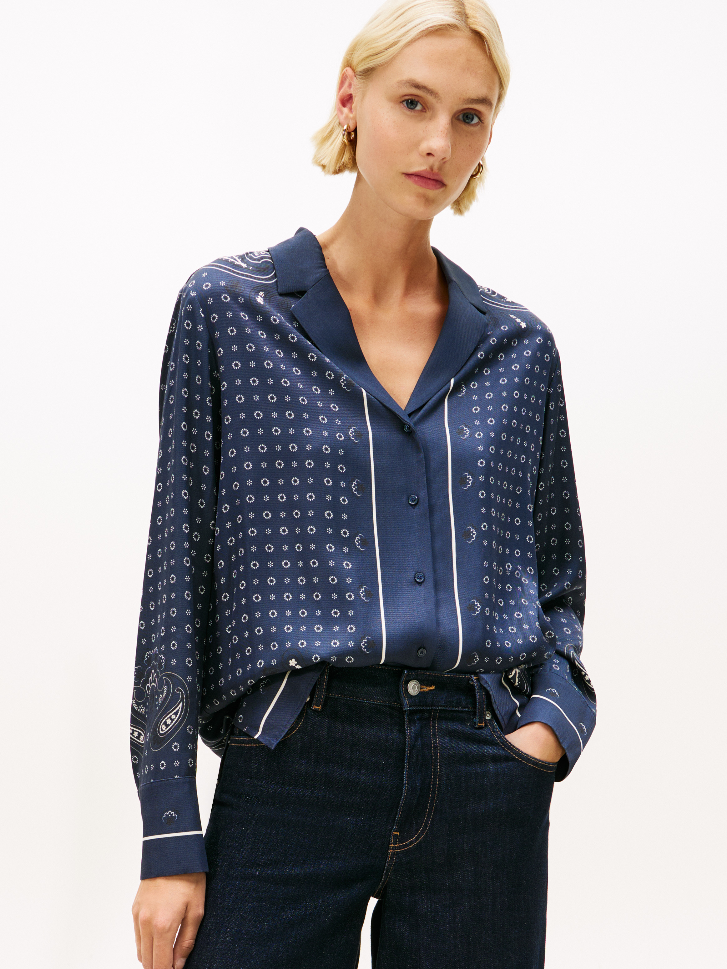 Oversized Twill Pyjama Shirt