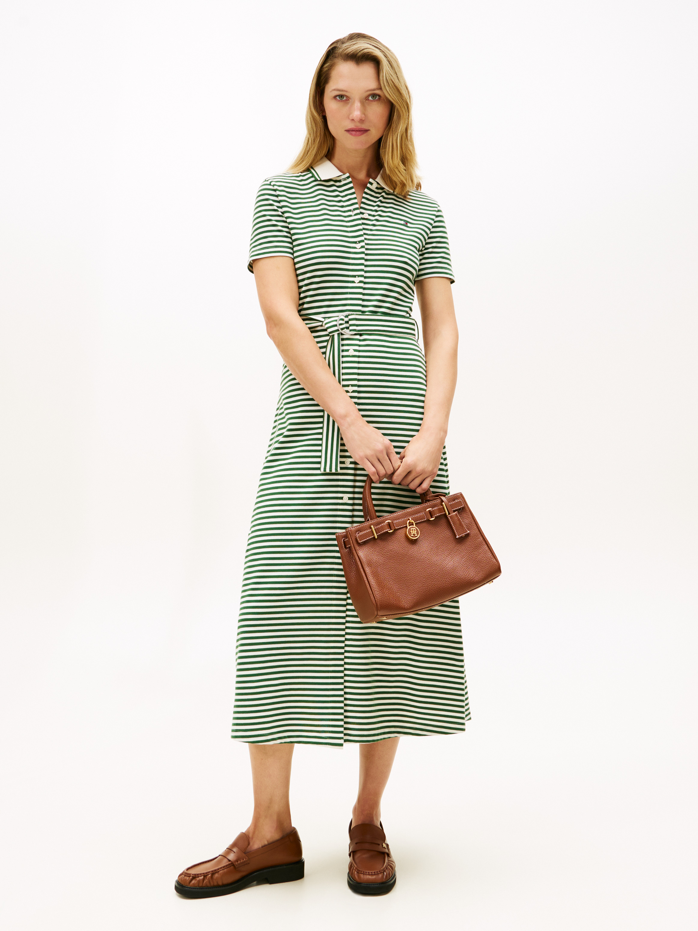 Deep Evergreen/Ivory Silk Stripe