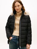 Faux Fur Hood Down Puffer Jacket