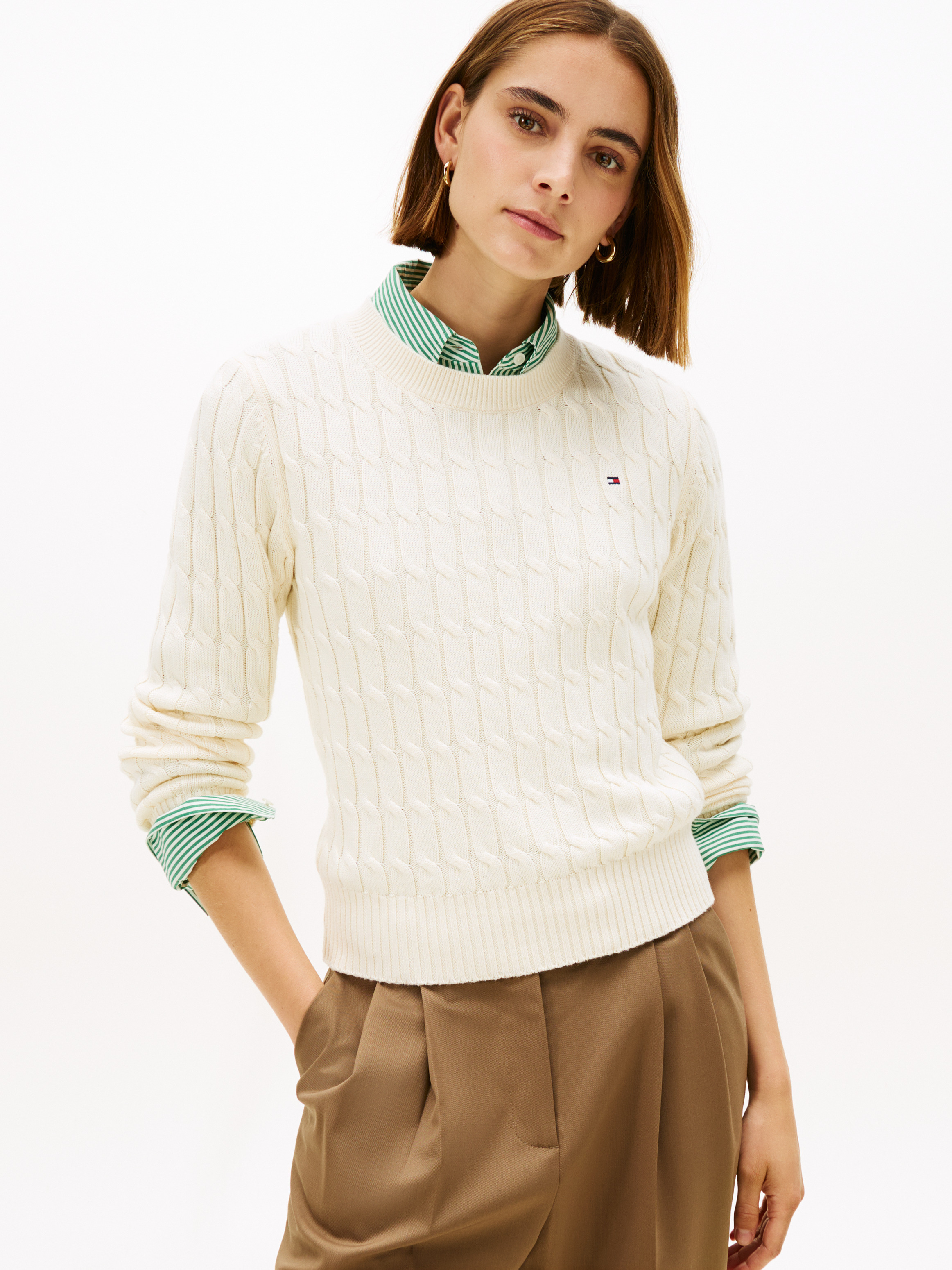 Cable Knit Crew Neck Jumper