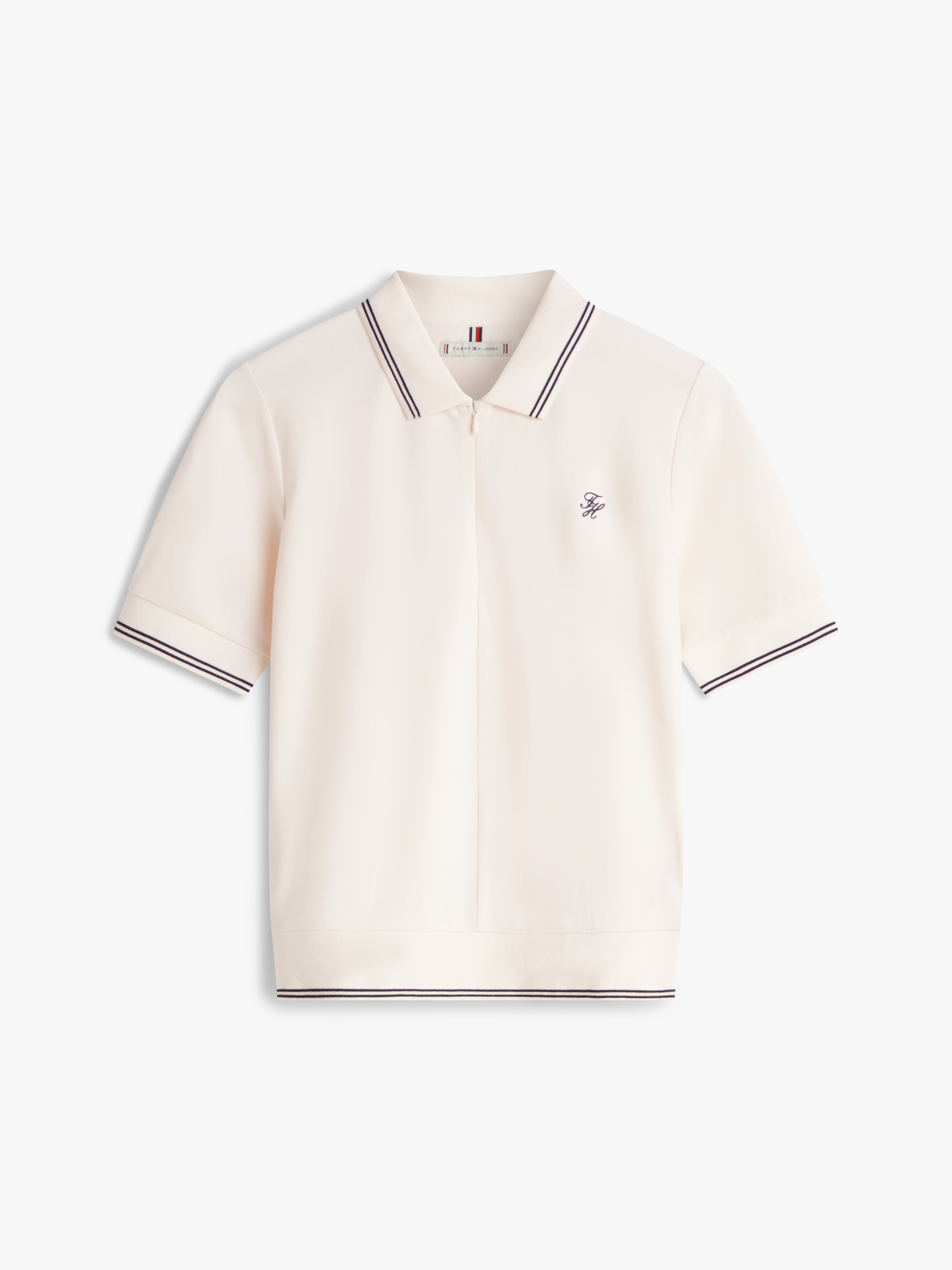 Regular Fit Pique Zip Polo Shirt | Polo Shirts | Tommy Hilfiger