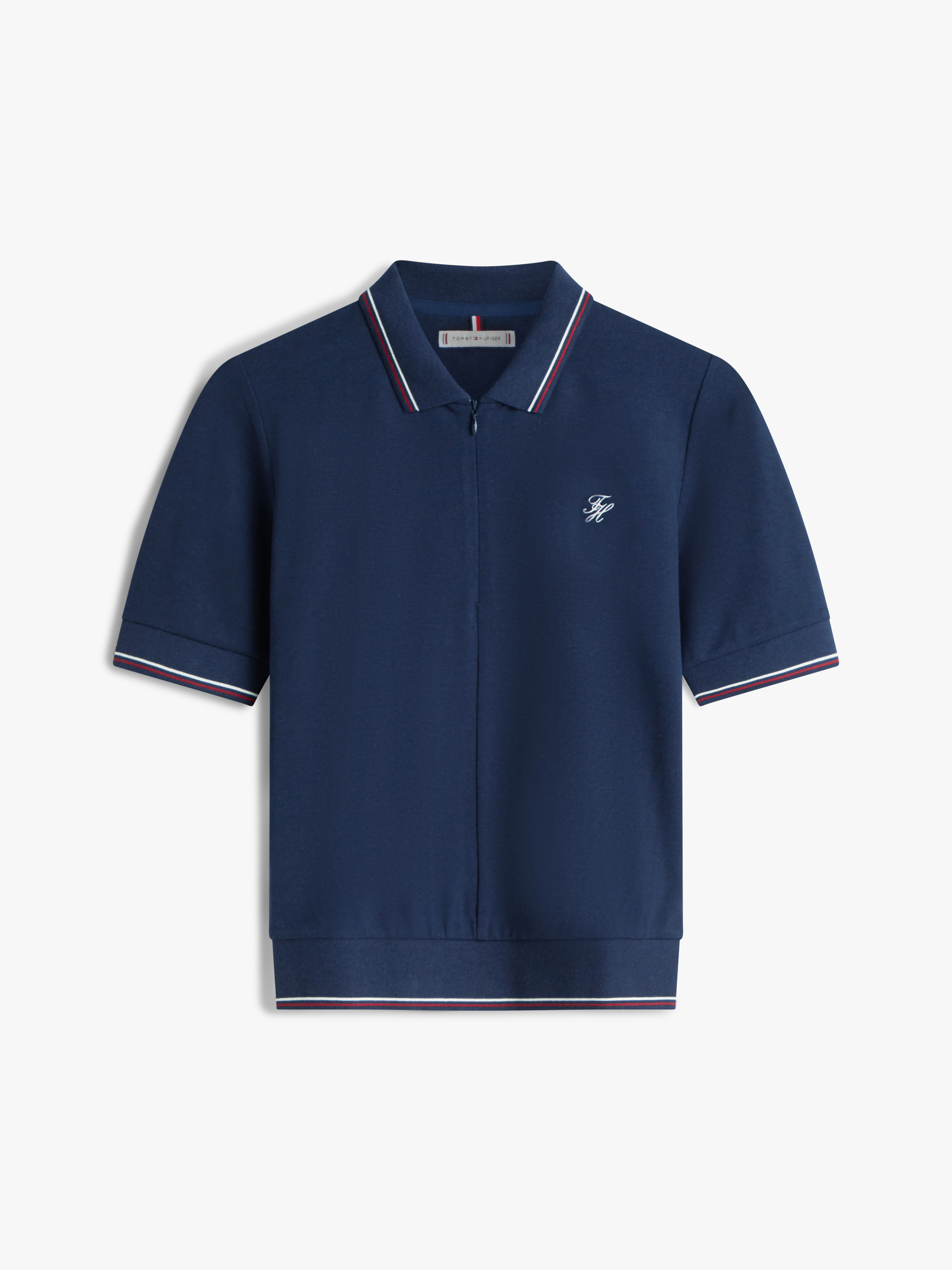 Regular Fit Pique Zip Polo Shirt | Polo Shirts | Tommy Hilfiger