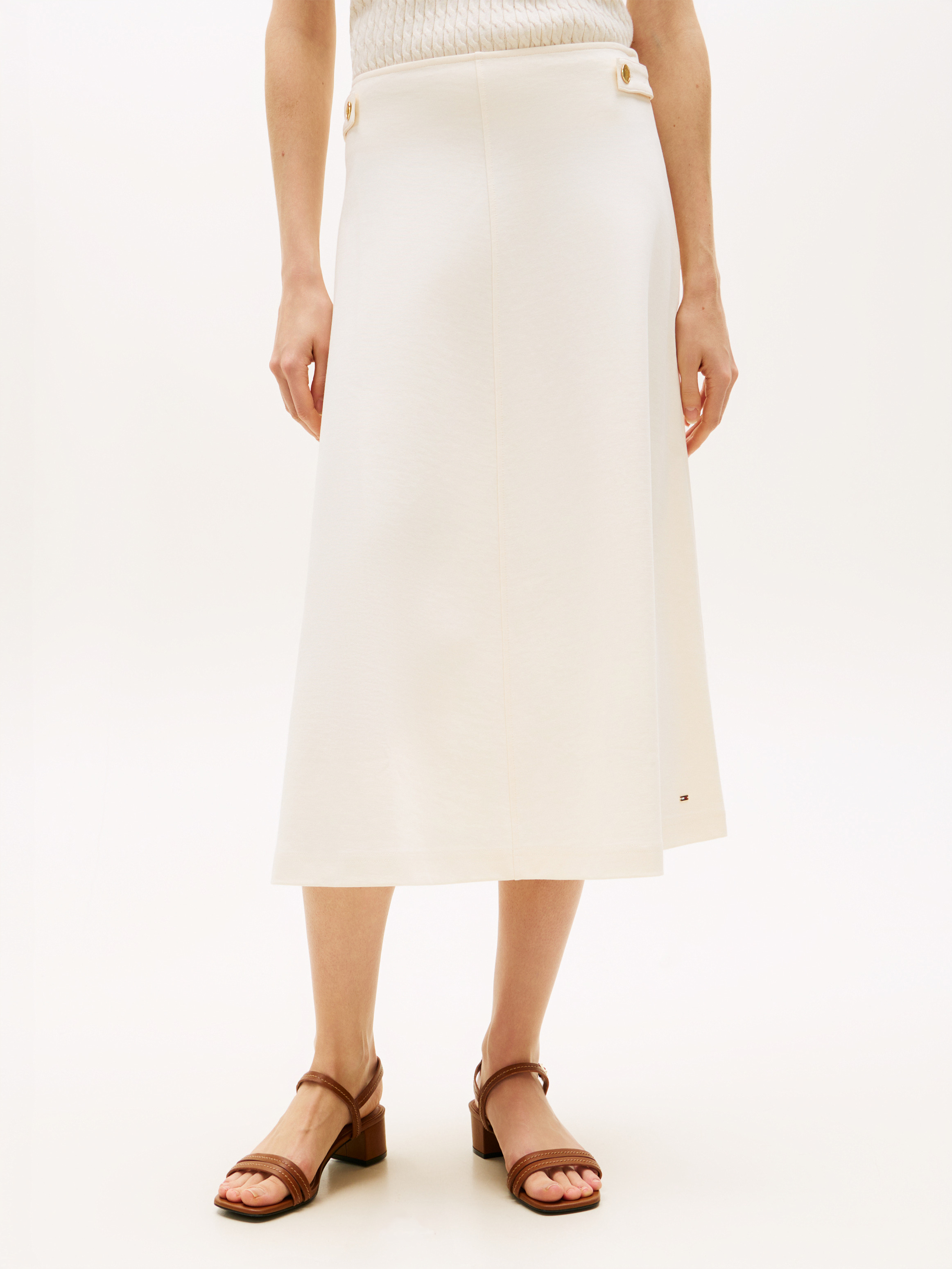 Cotton Midi Skirt