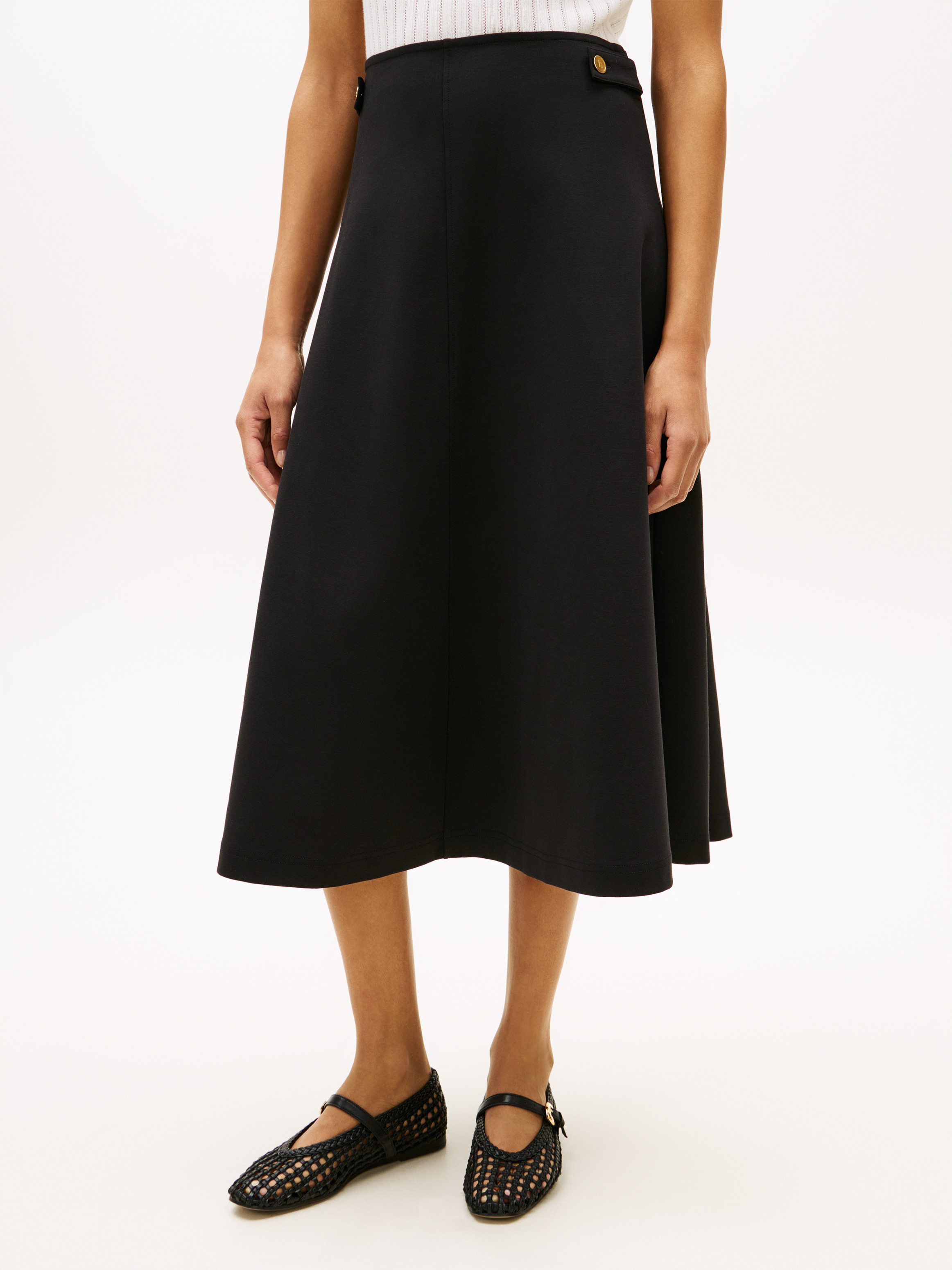 Cotton Midi Skirt