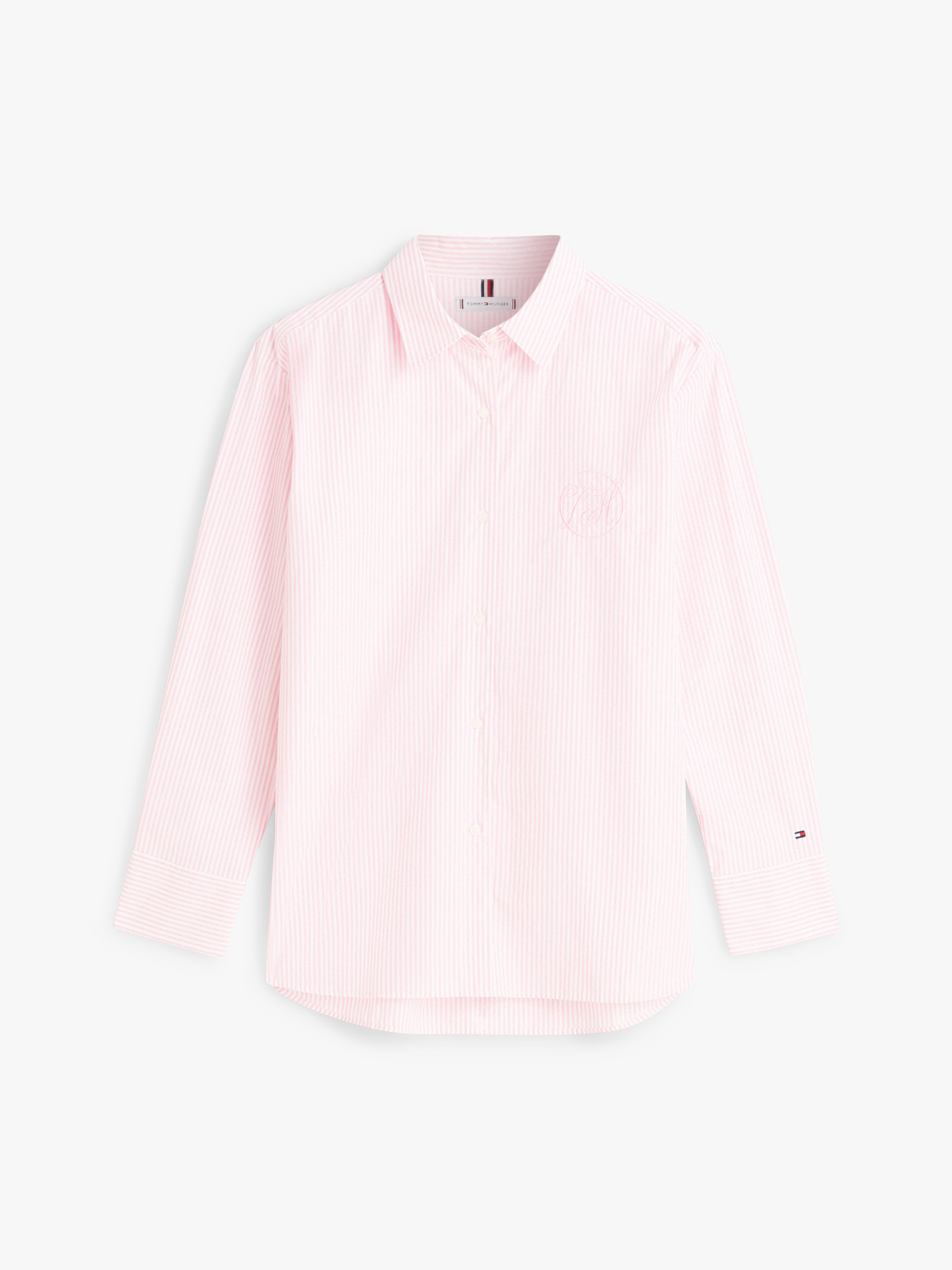 トップス Logo Embroidery Oversized Shirt Oversized Fit Logo Embroidery Shirt | Shirts | Tommy Hilfiger