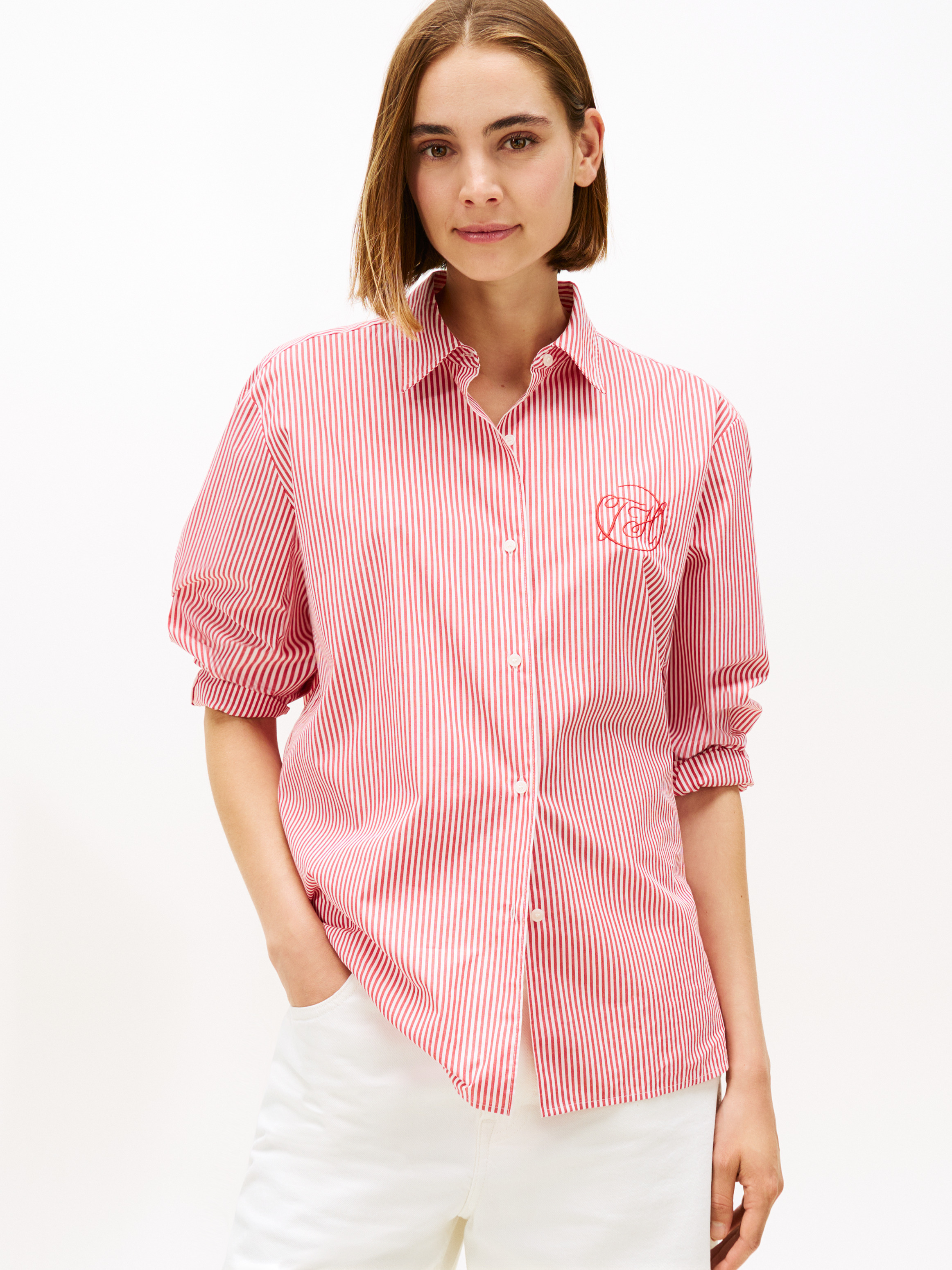 Primary Red/Ecru Stripe