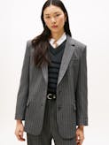 Pinstripe Oversized Fit Blazer