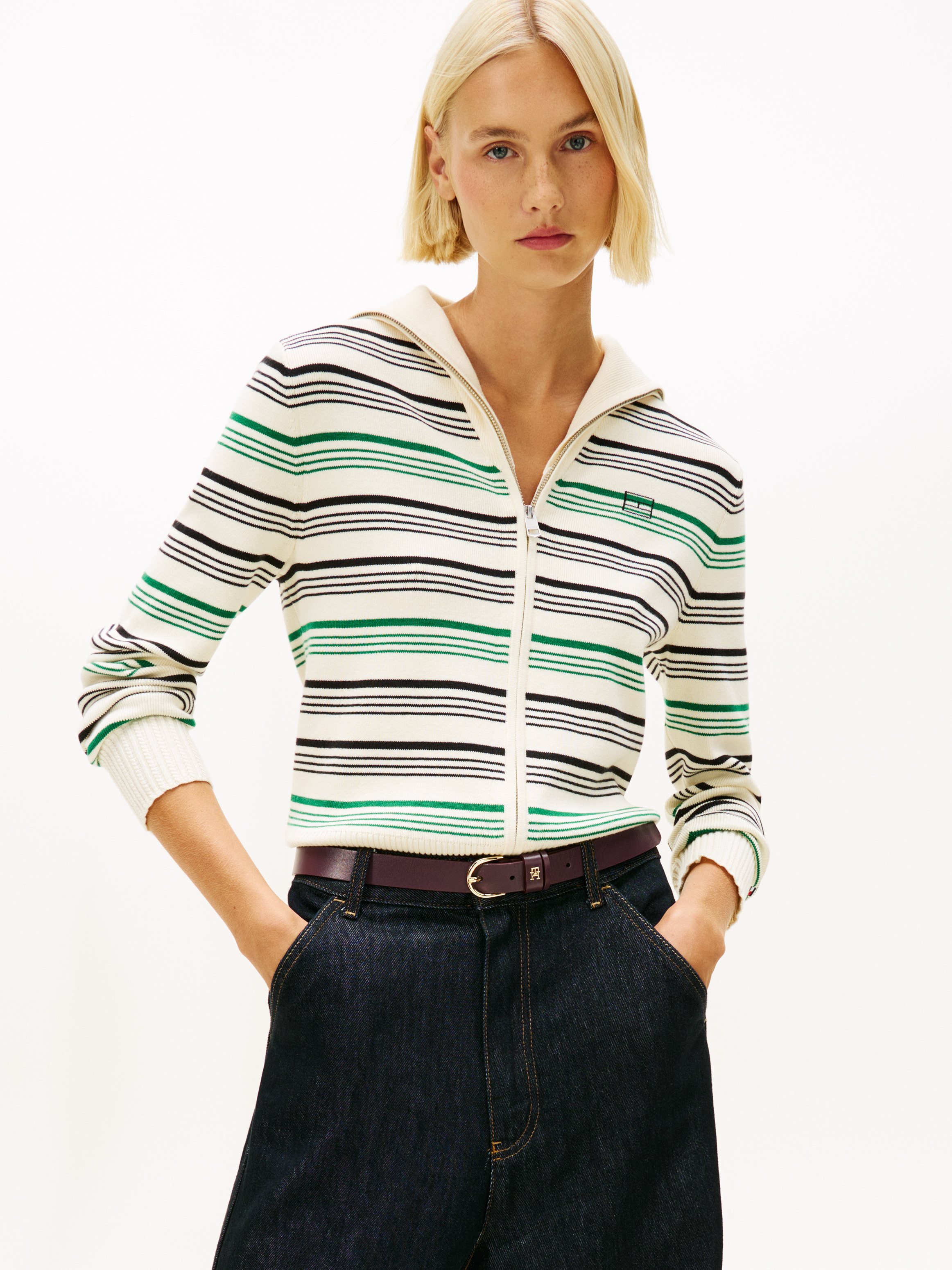 Long Sleeve Zip Sweater