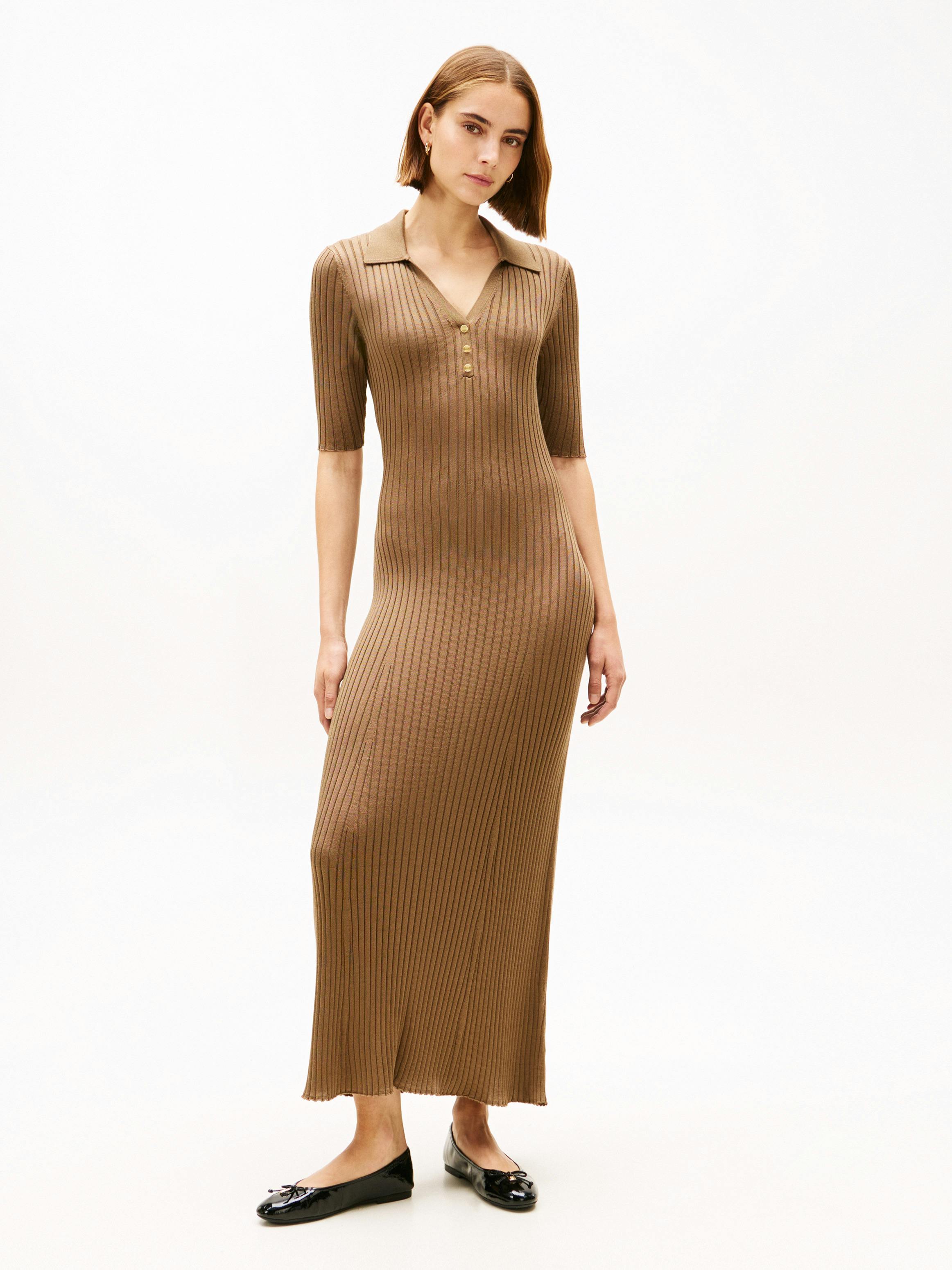 Fit And Flare Rib Polo Dress | Dresses & Skirts | Tommy Hilfiger