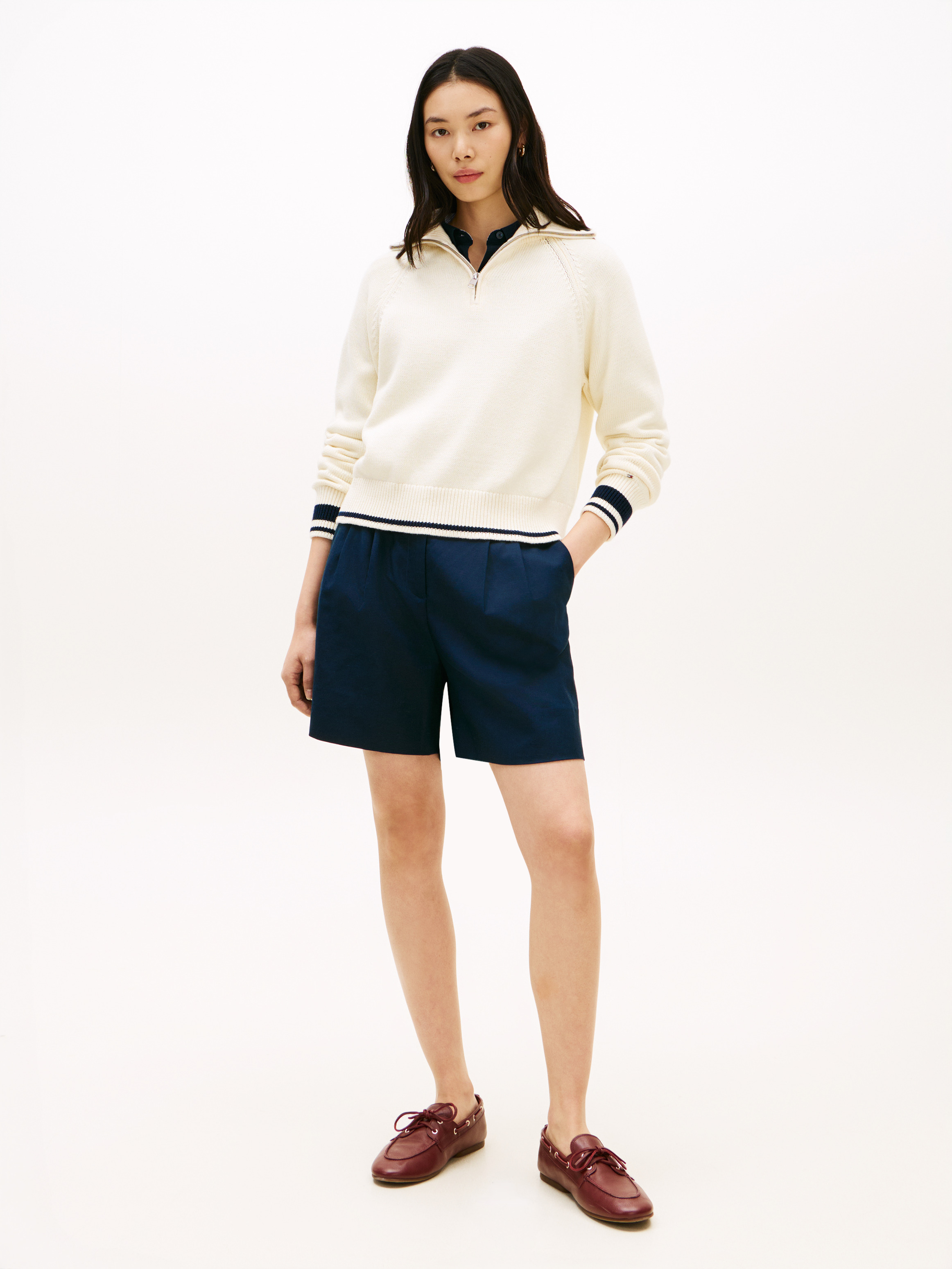Metal Flag Relaxed Half-Zip Jumper | Knitwear | Tommy Hilfiger