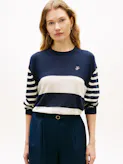 Relaxed Crew Neck Jumper With Silk
