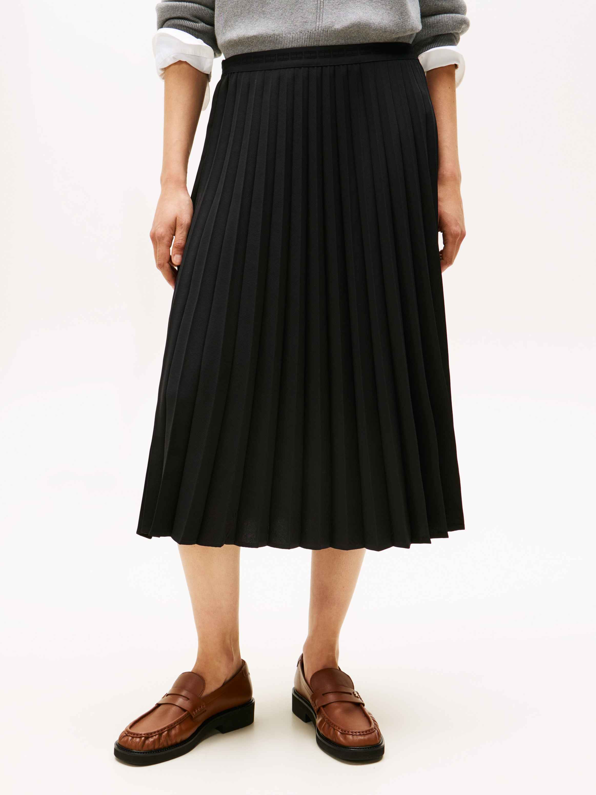 Pleated Midi Skirt