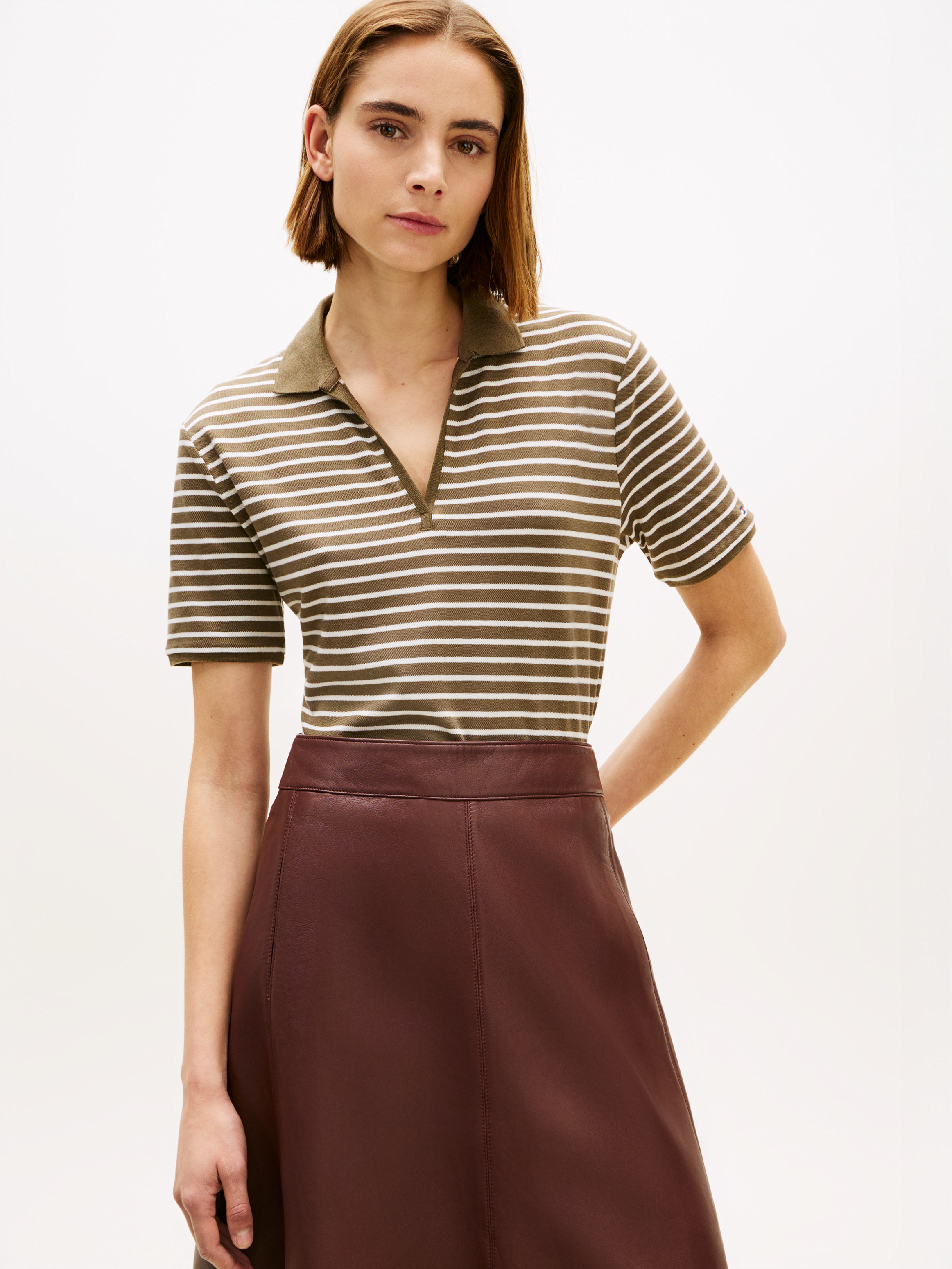 Mid Olive/Ecru Stripe