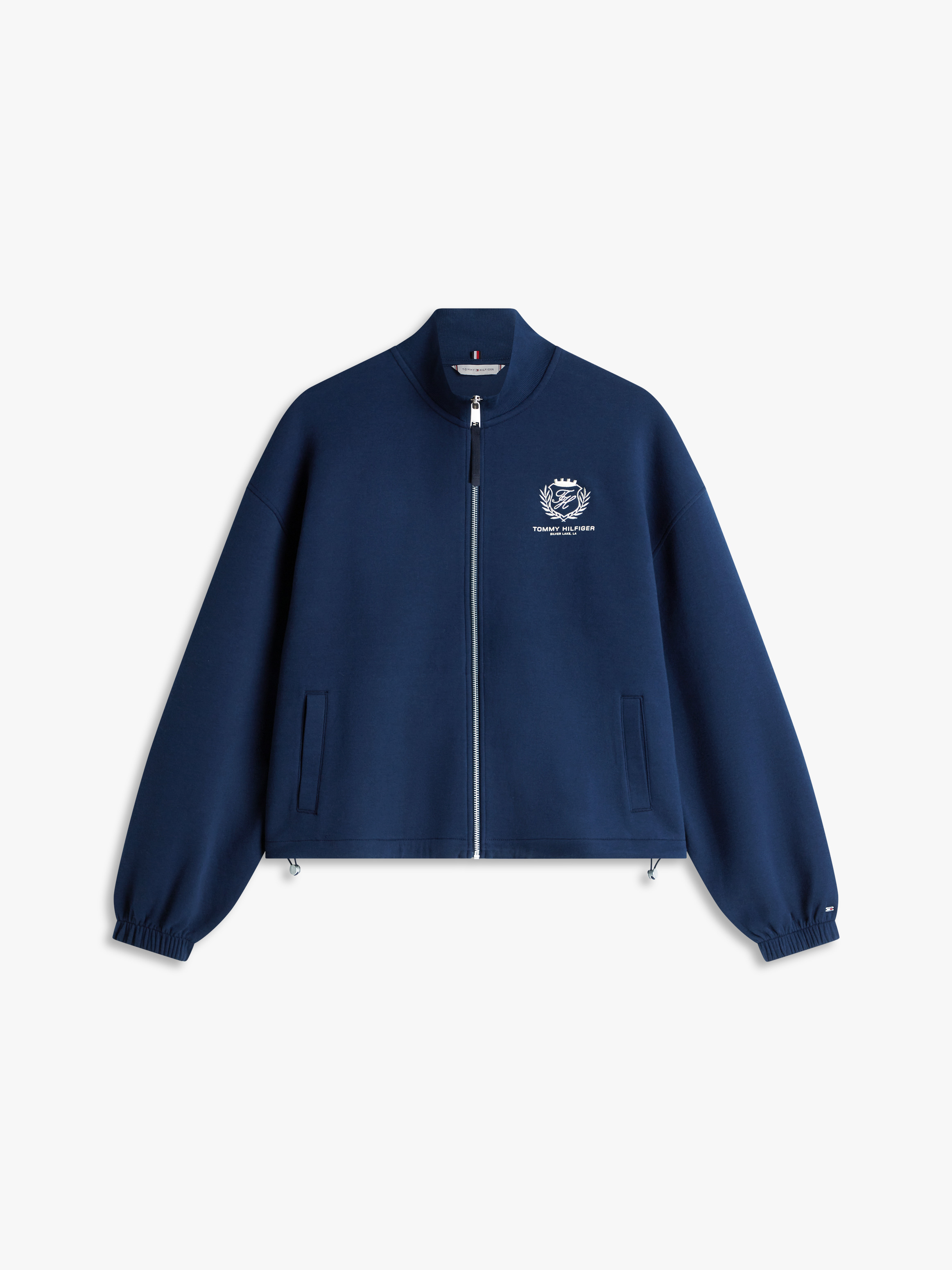 Crest Embroidery Relaxed Zip-Thru Jumper | Sweatshirts & Hoodies