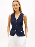 Premium Knit Slim V-Neck Sweater Vest