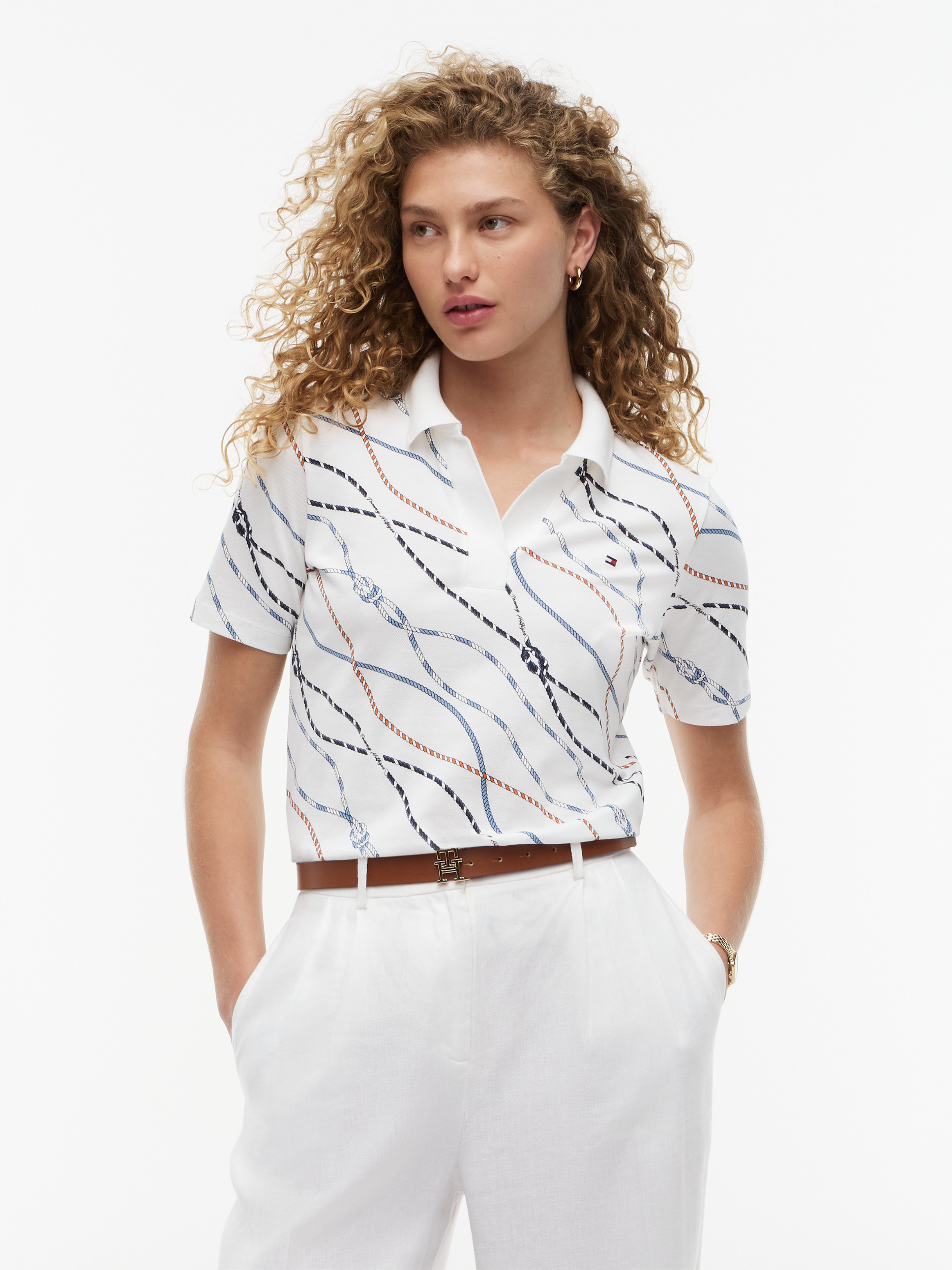 1985 Rope Print Pique Polo Shirt