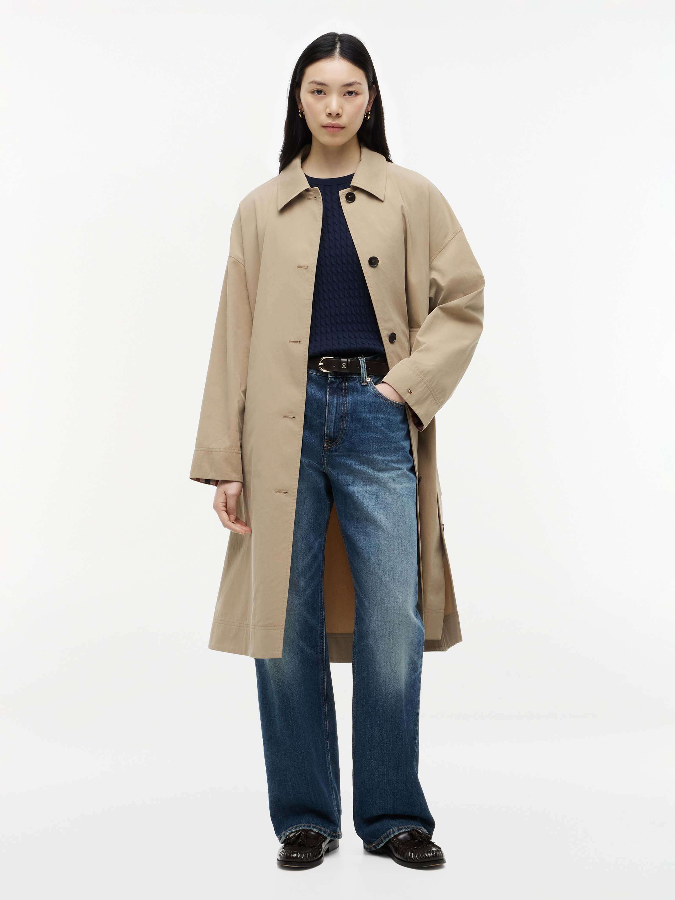 Water Repellent Twill Single Breasted Coat