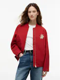Logo Appliqué Twill Bomber Jacket