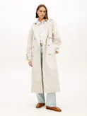 Water Repellent Twill Oversized Trench Coat