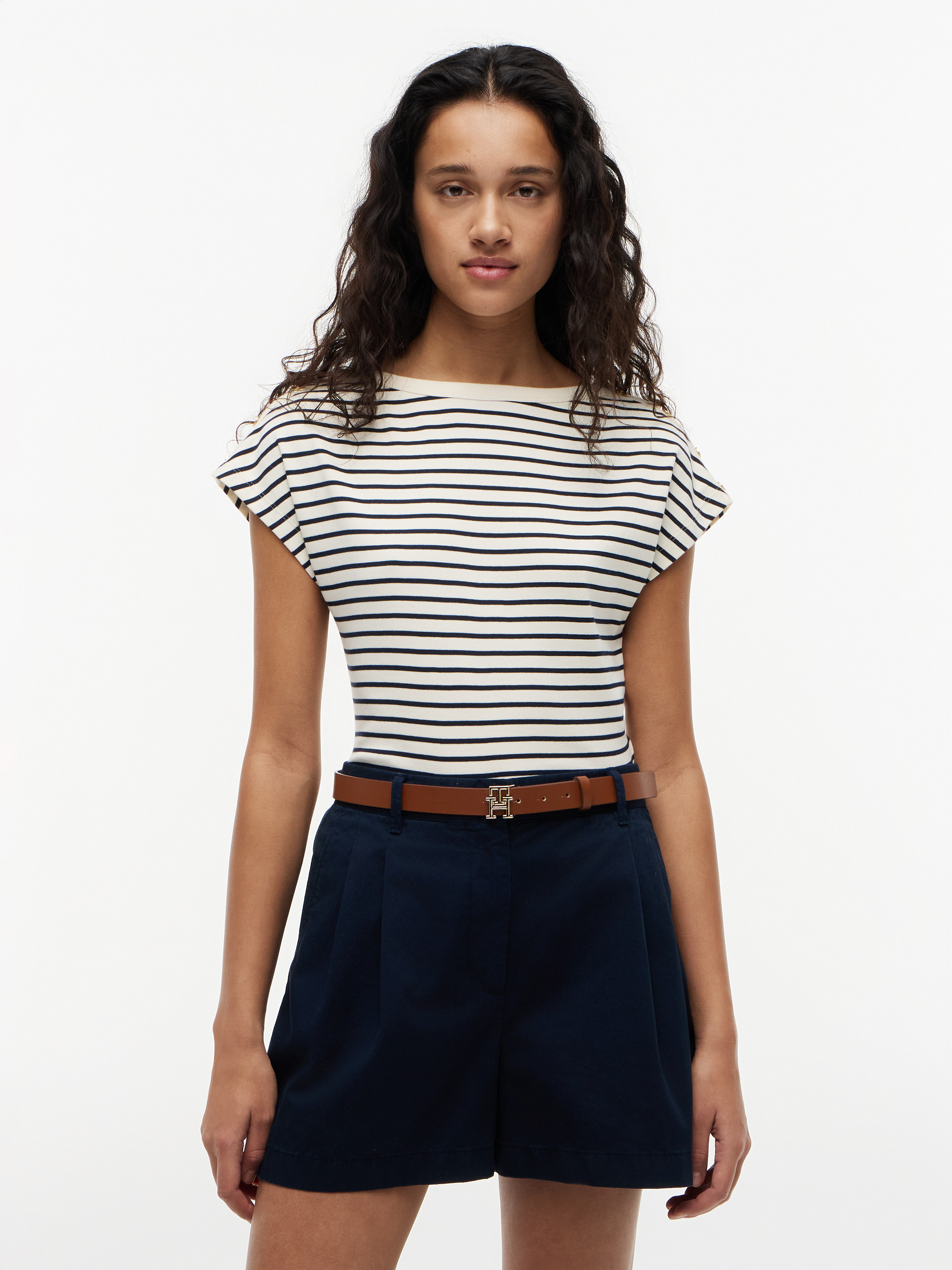 BRETON STRIPE CALICO/NAVY